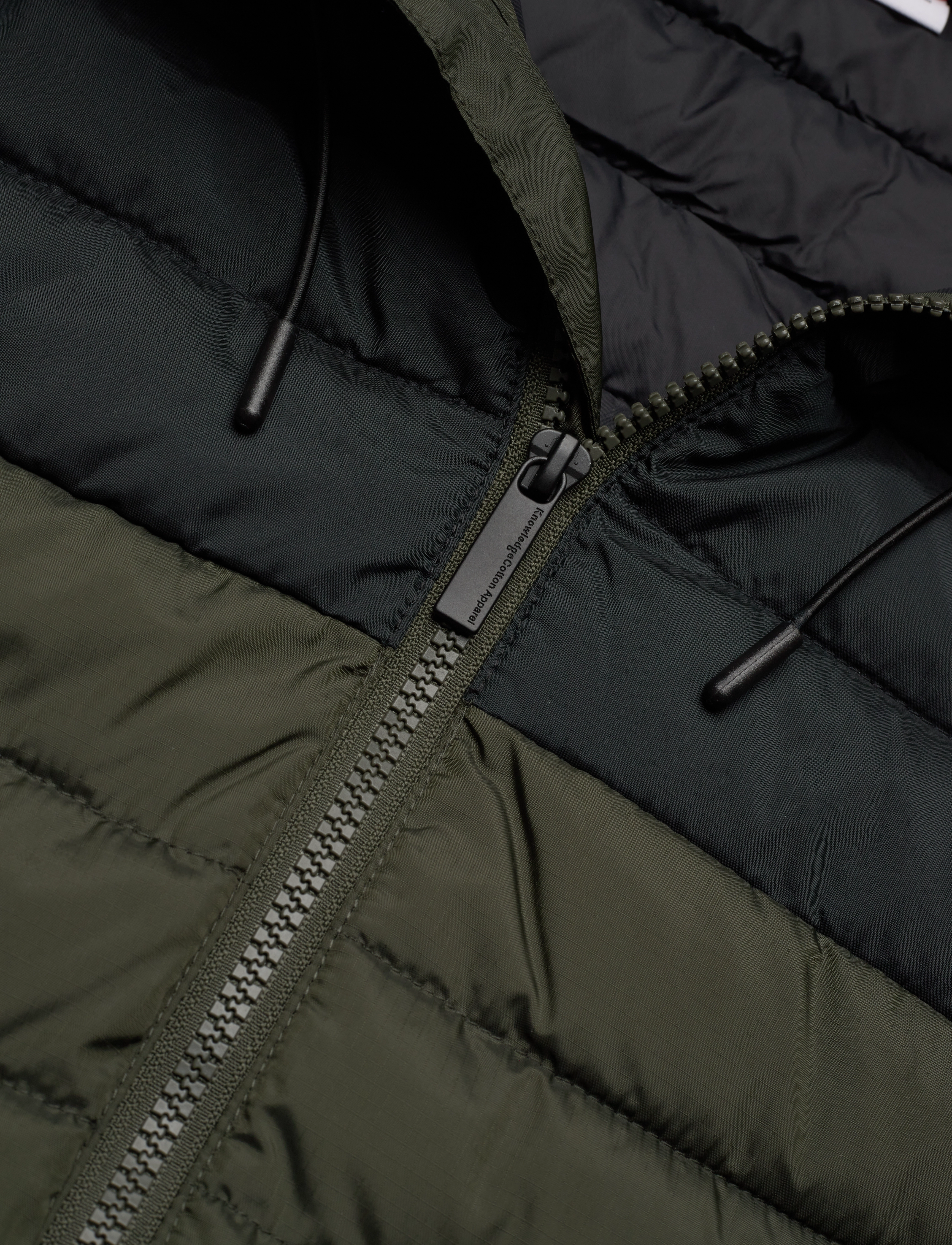Knowledge Cotton Apparel - REPREVE  rib stop quilted Jacket T - forrest night - 2