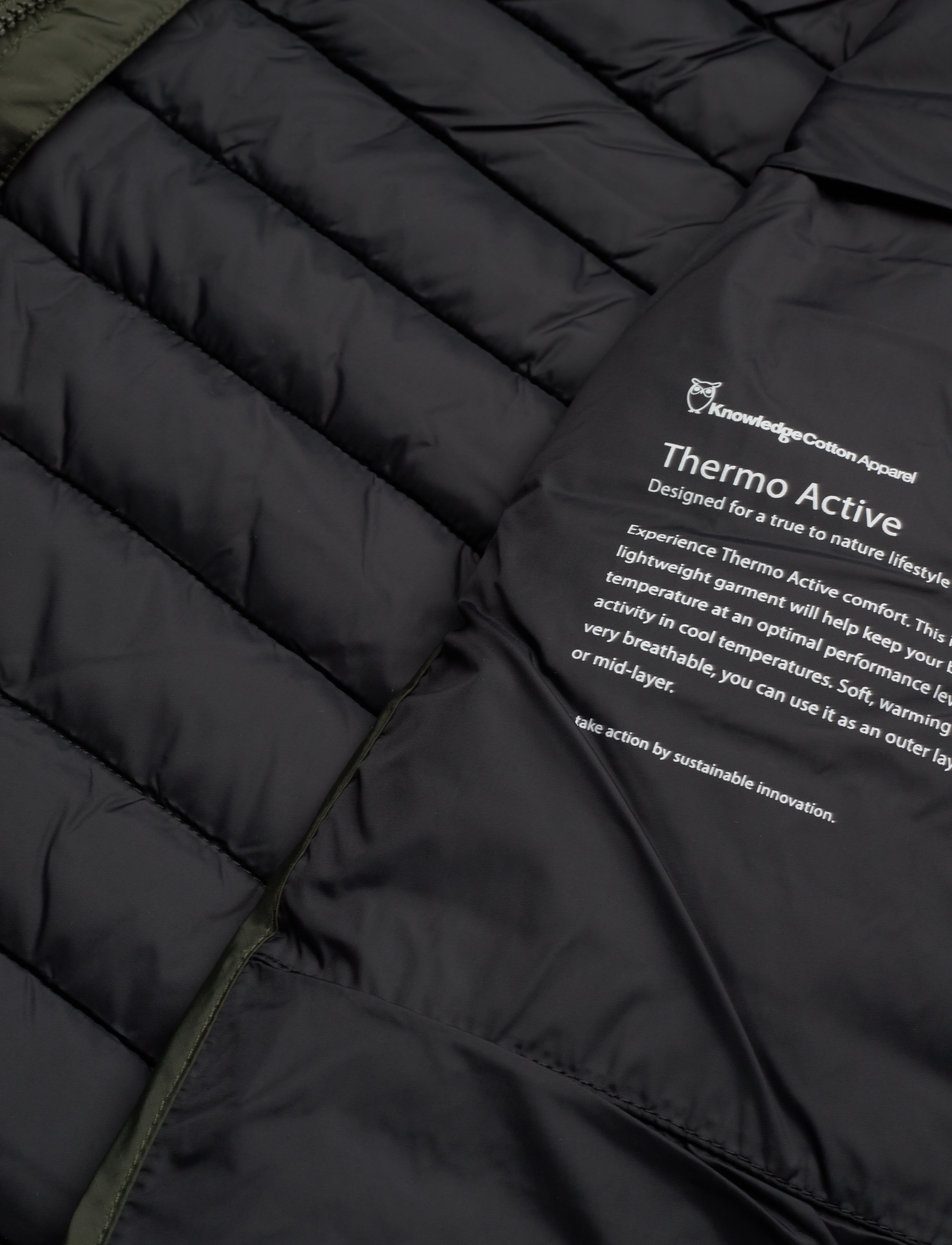 Knowledge Cotton Apparel - REPREVE  rib stop quilted Jacket T - forrest night - 4