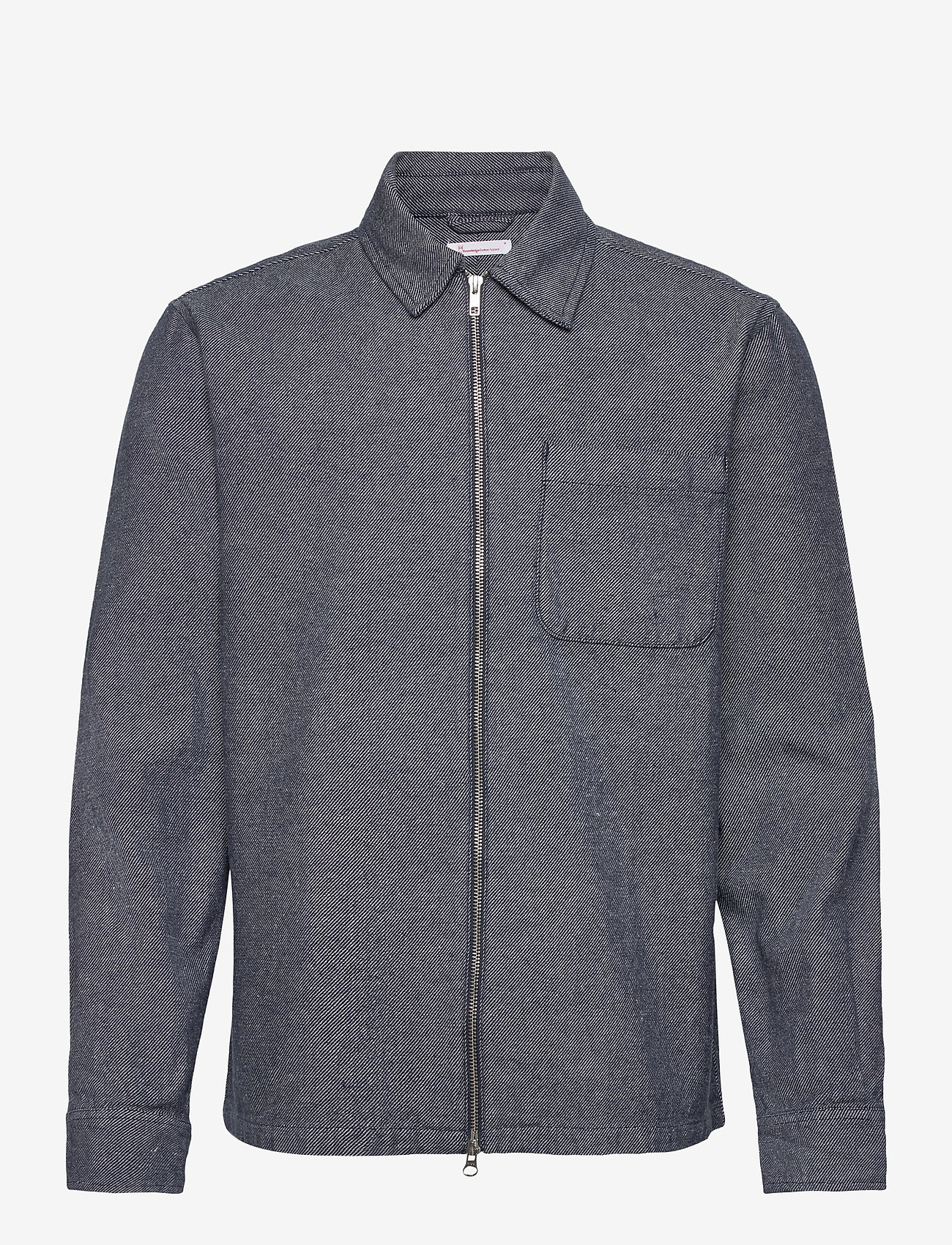 Knowledge Cotton Apparel - Strutured twill overshirt - GOTS/Ve - total eclipse - 0