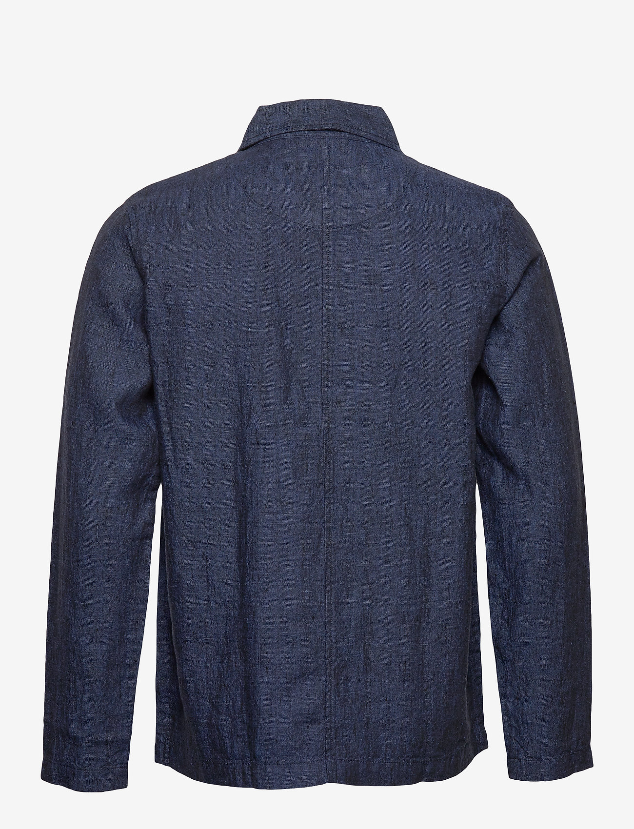 Knowledge Cotton Apparel - PINE linen overshirt - Vegan - total eclipse - 1
