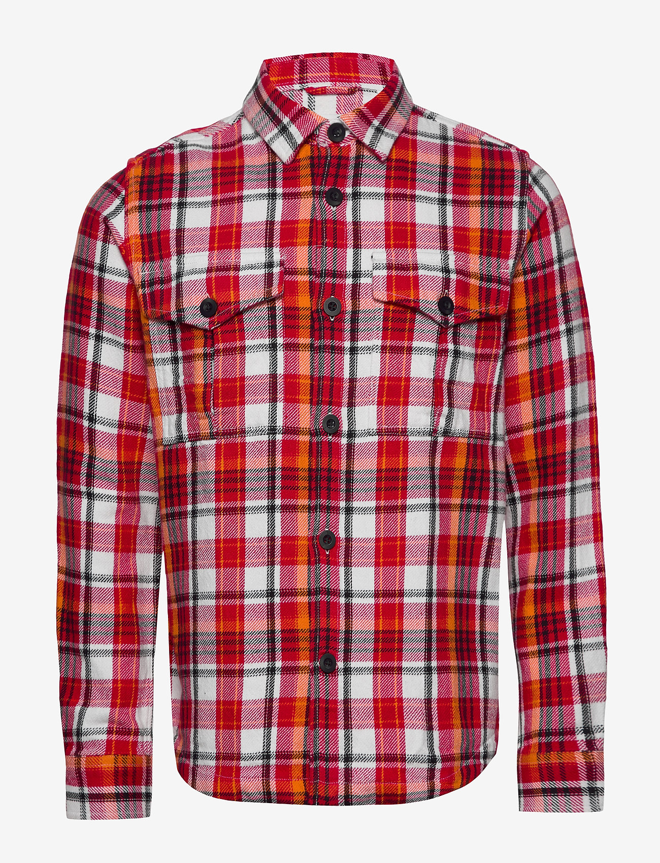 Knowledge Cotton Apparel - PINE LS checked overshirt - GOTS/Ve - scarlet - 0