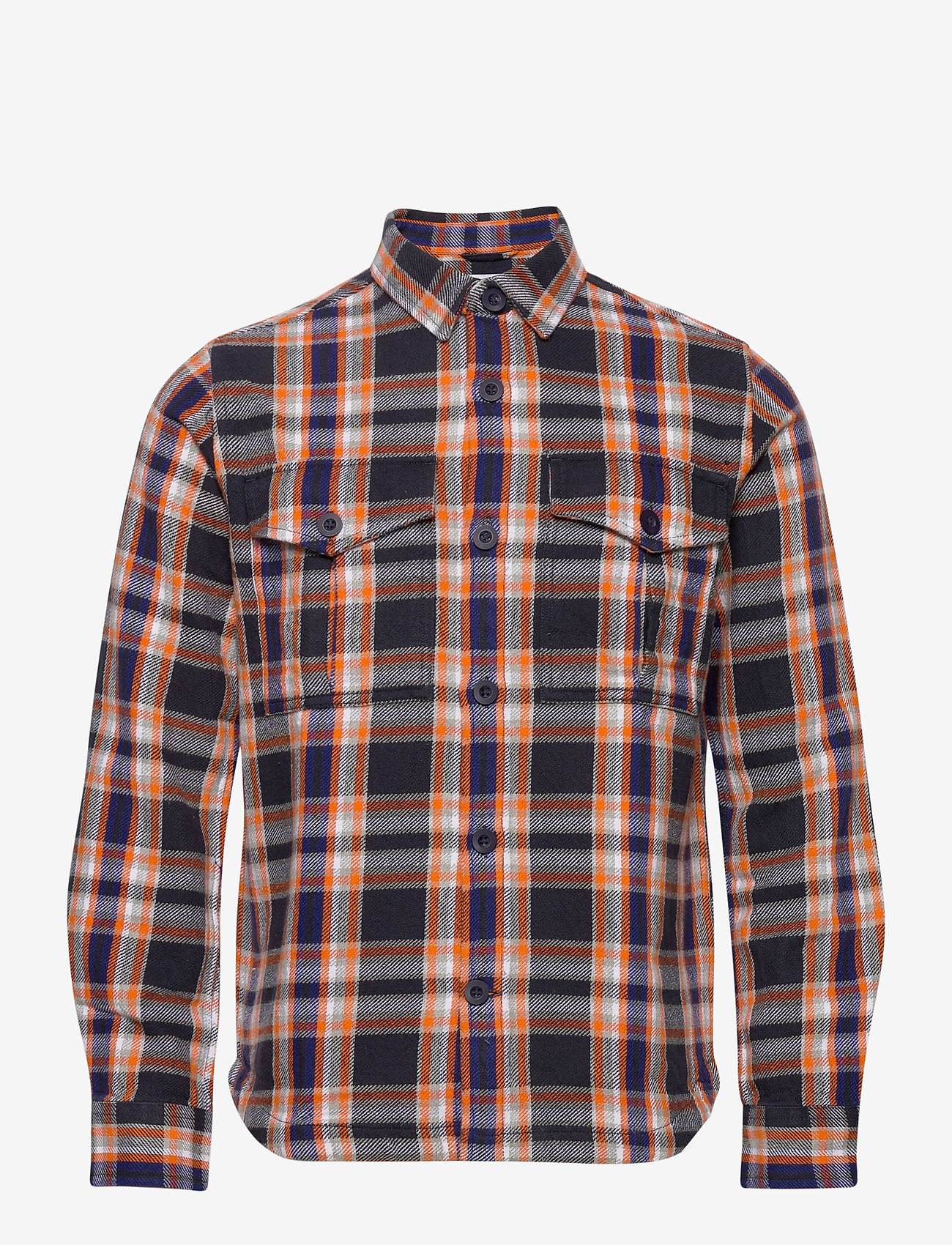 PINE LS checked overshirt - GOTS/Ve - TOTAL ECLIPSE