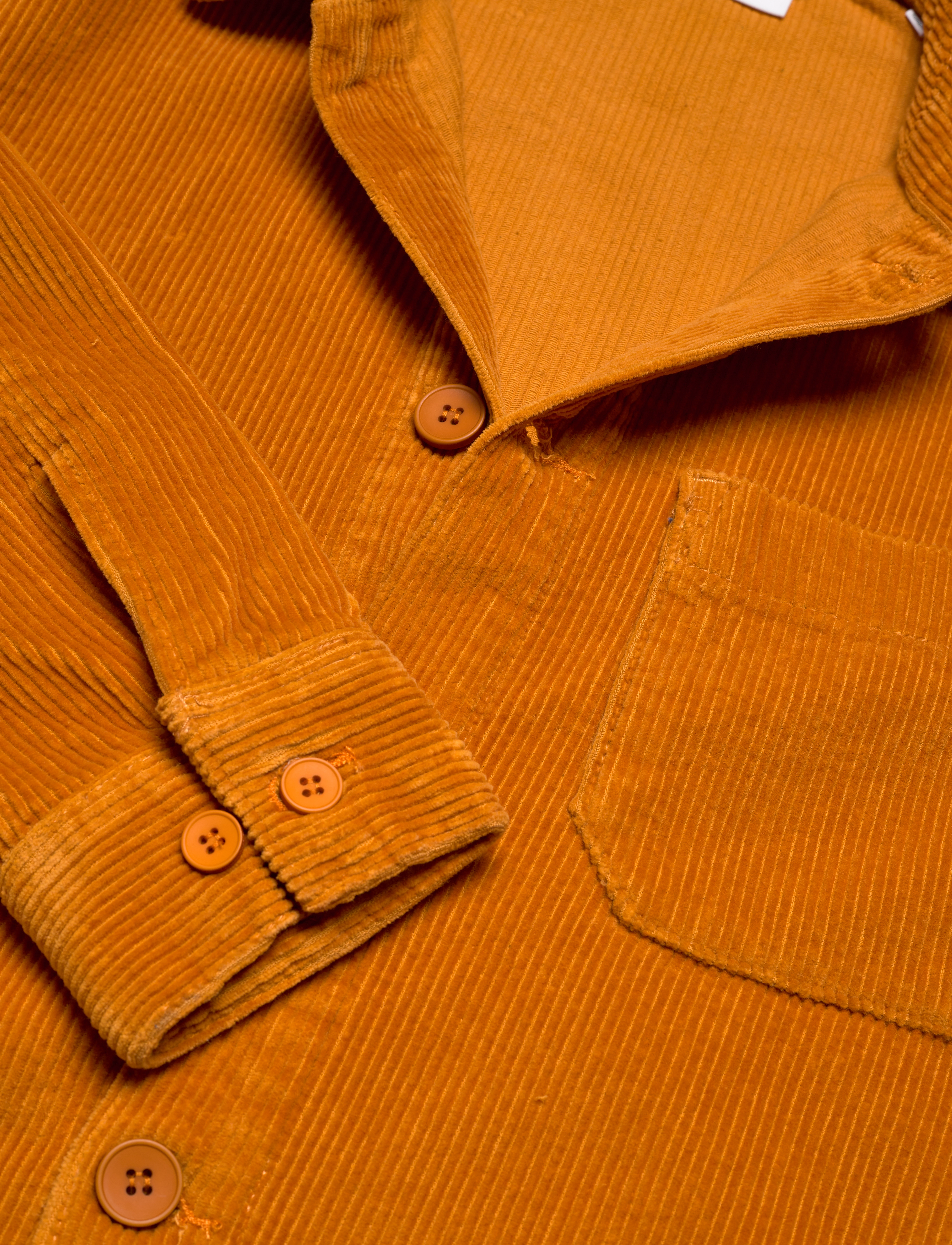 Knowledge Cotton Apparel - Stretched 8-wales corduroy overshir - desert sun - 4
