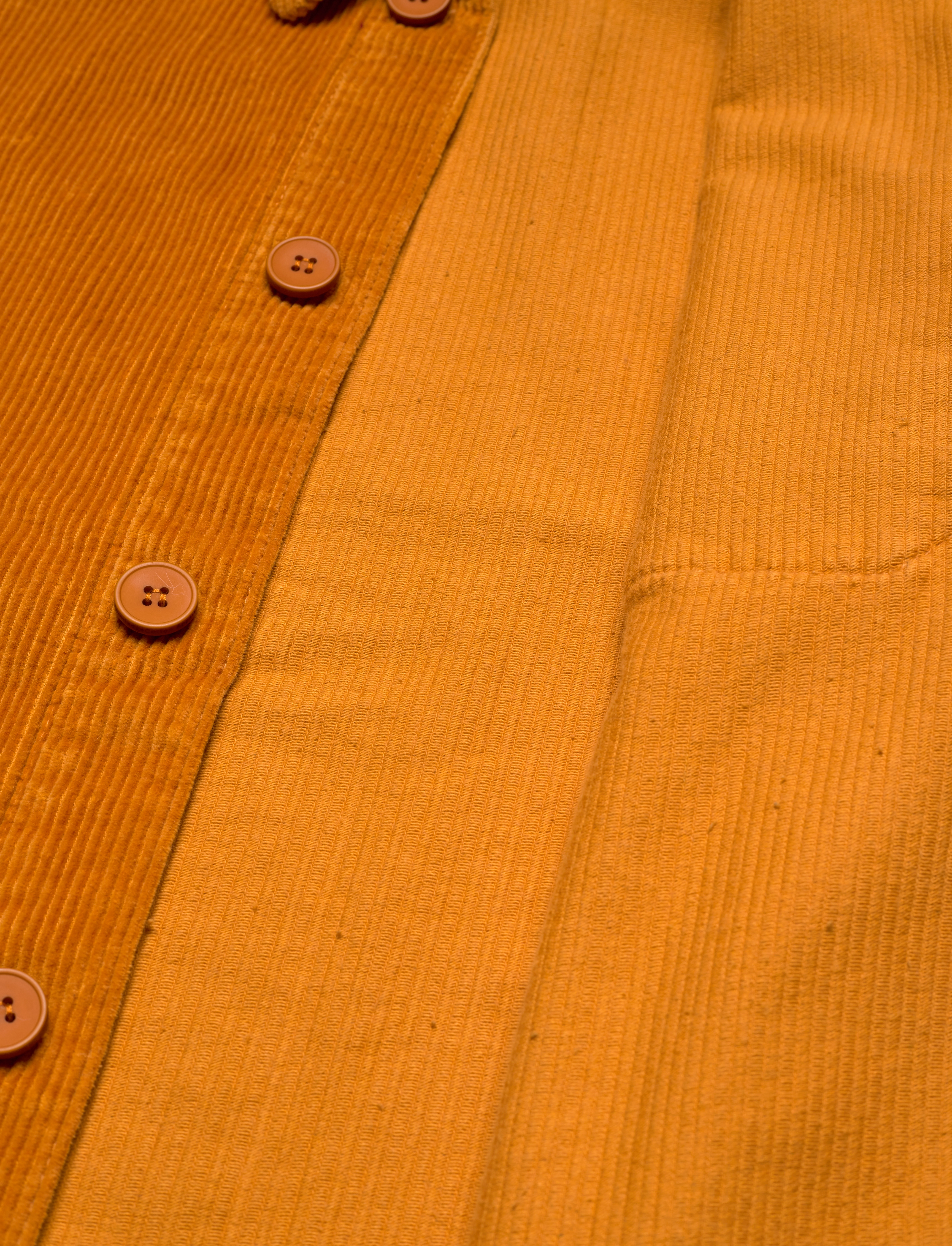 Knowledge Cotton Apparel - Stretched 8-wales corduroy overshir - desert sun - 5