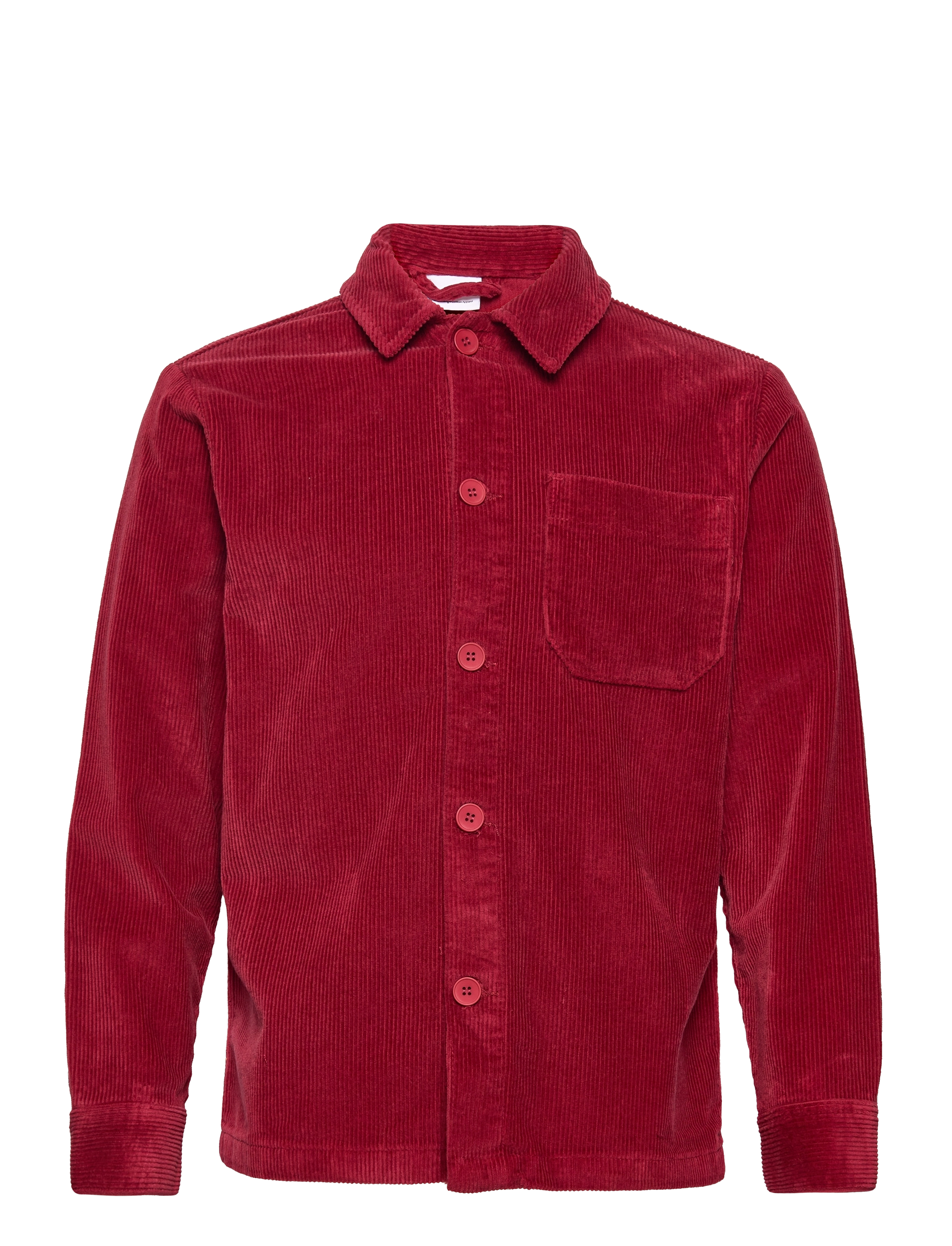 Knowledge Cotton Apparel - Stretched 8-wales corduroy overshir - rhubarb - 0