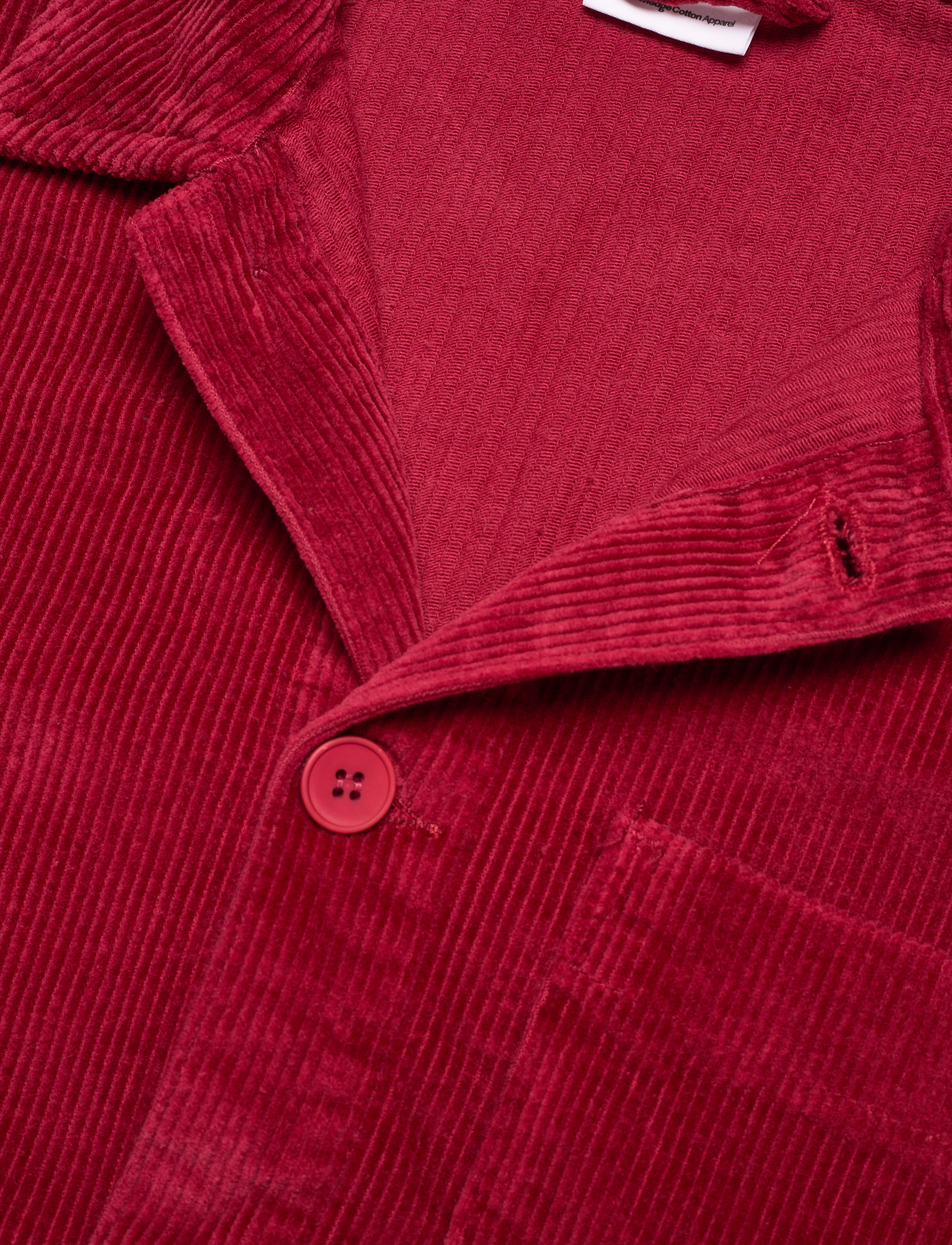 Knowledge Cotton Apparel - Stretched 8-wales corduroy overshir - rhubarb - 3