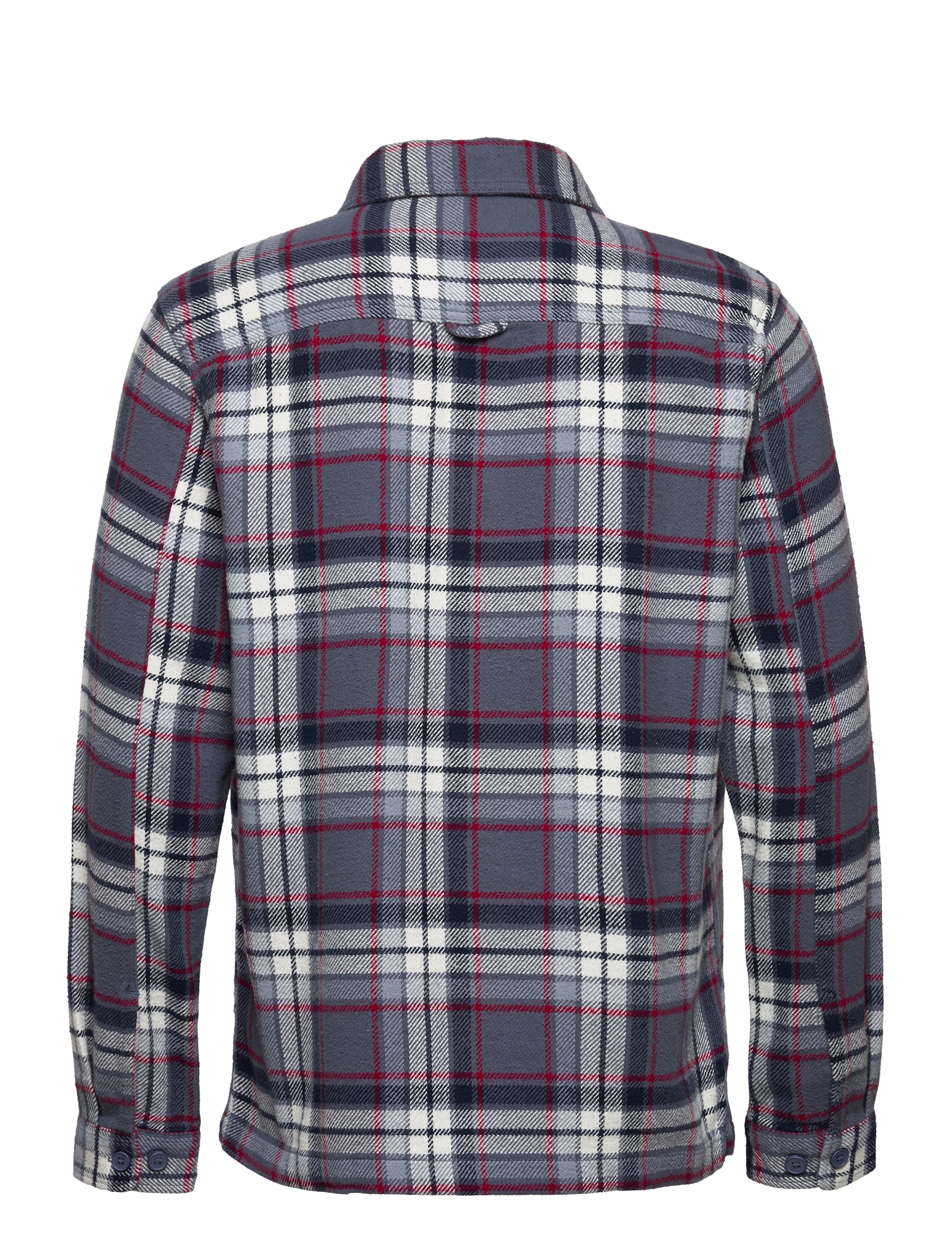 Knowledge Cotton Apparel - Big checked heavy flannel overshirt - china blue - 1