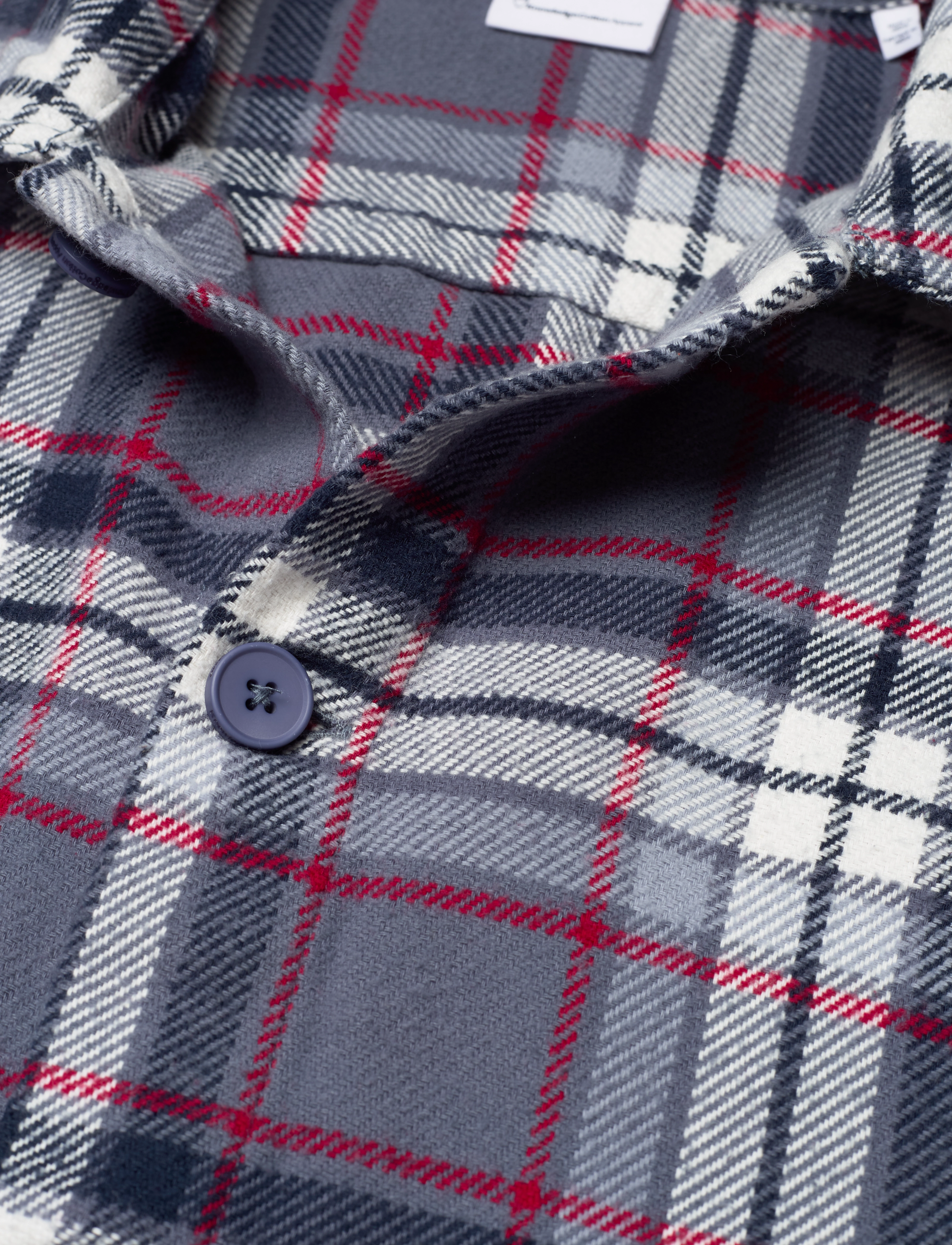 Knowledge Cotton Apparel - Big checked heavy flannel overshirt - china blue - 4