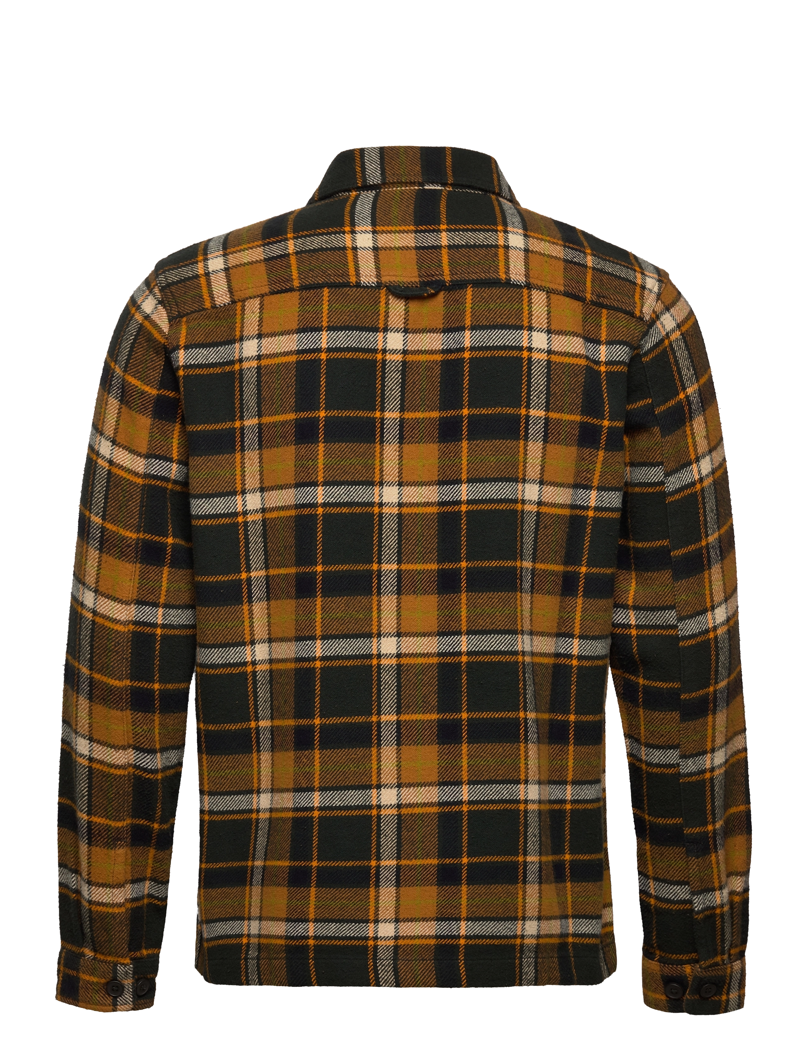 Knowledge Cotton Apparel - Big checked heavy flannel overshirt - forrest night - 1