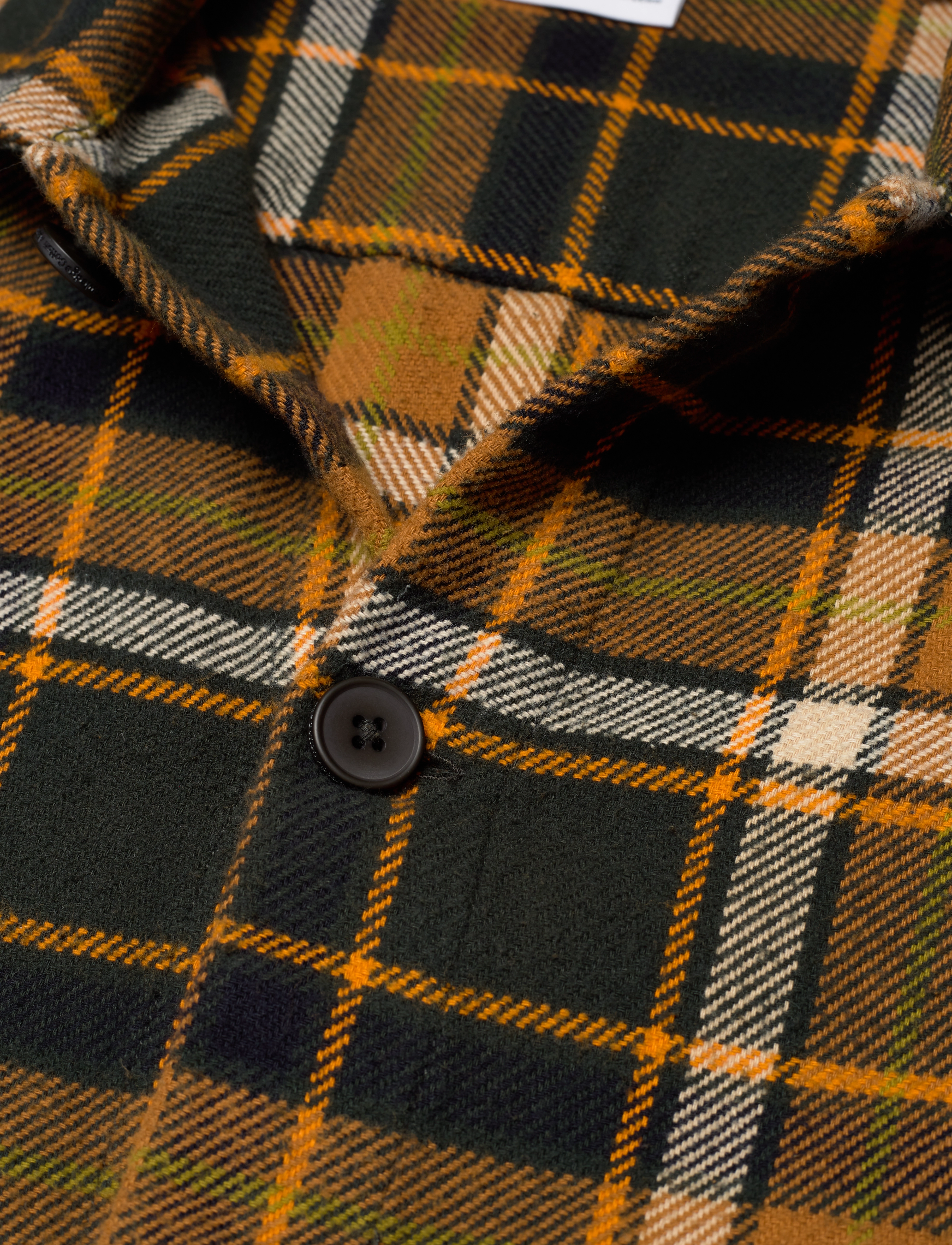 Knowledge Cotton Apparel - Big checked heavy flannel overshirt - forrest night - 4