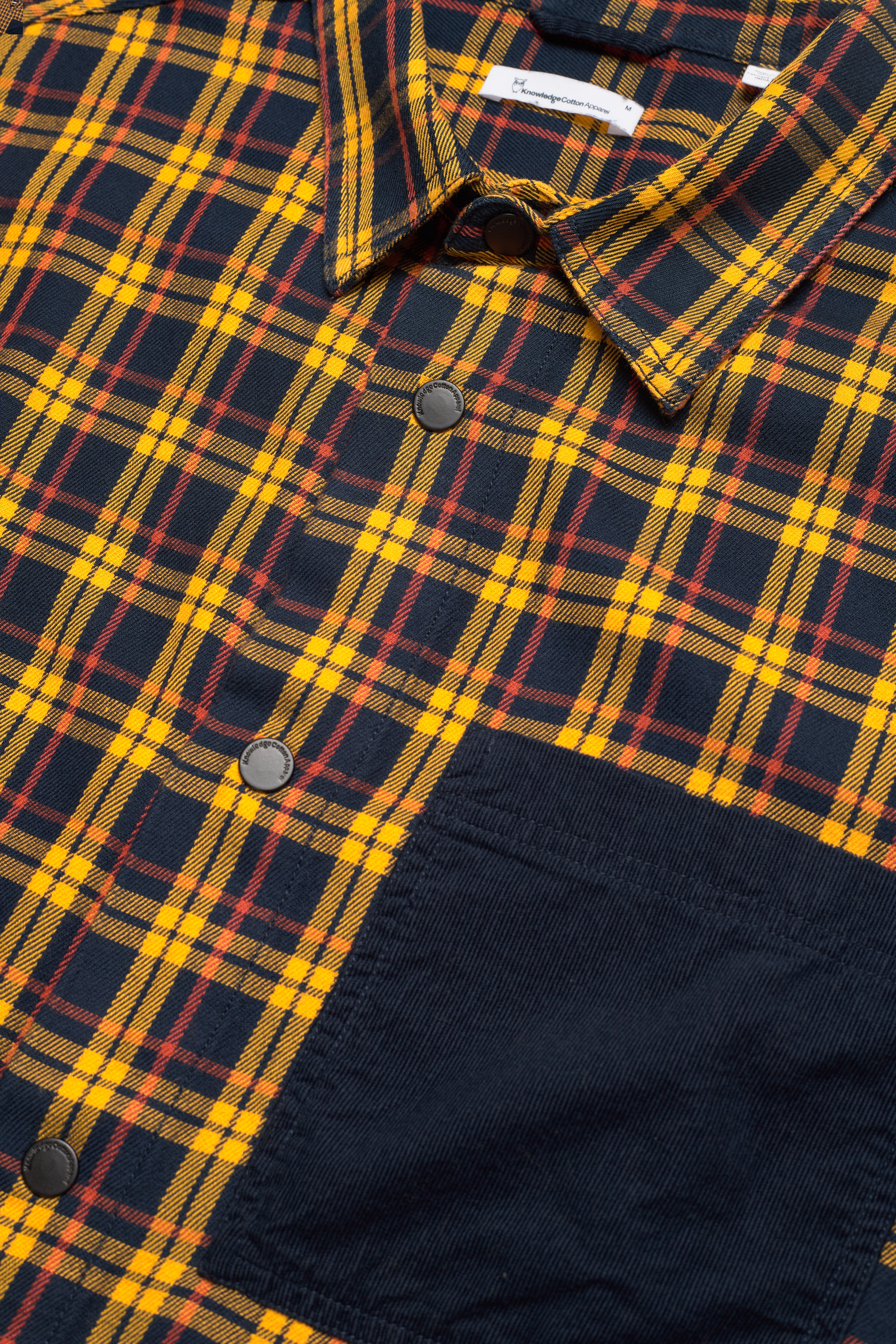 Knowledge Cotton Apparel - PINE fine checked overshirt - OCS/V - total eclipse - 4