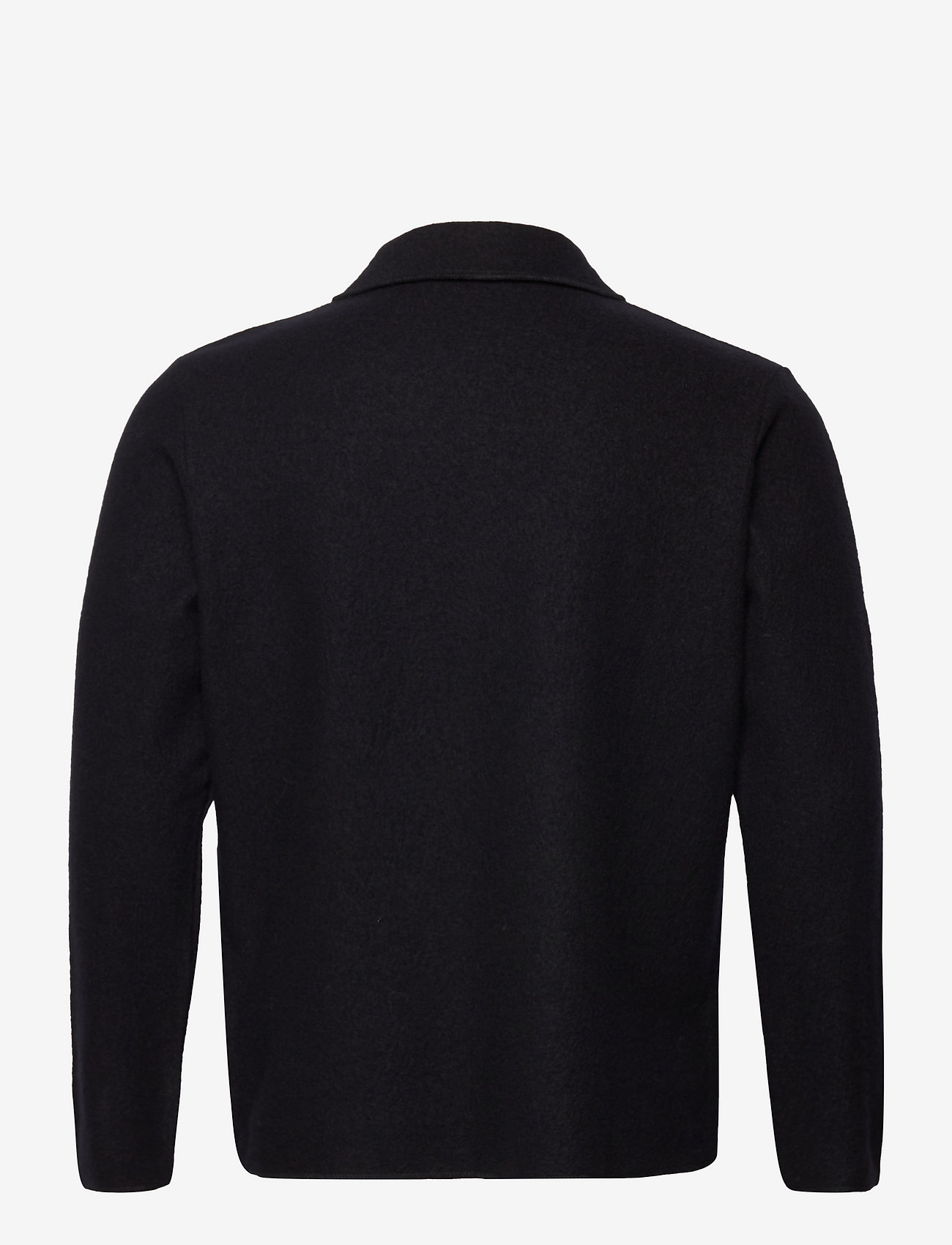 Knowledge Cotton Apparel - PINE boiled wool overshirt - GOTS - total eclipse - 1
