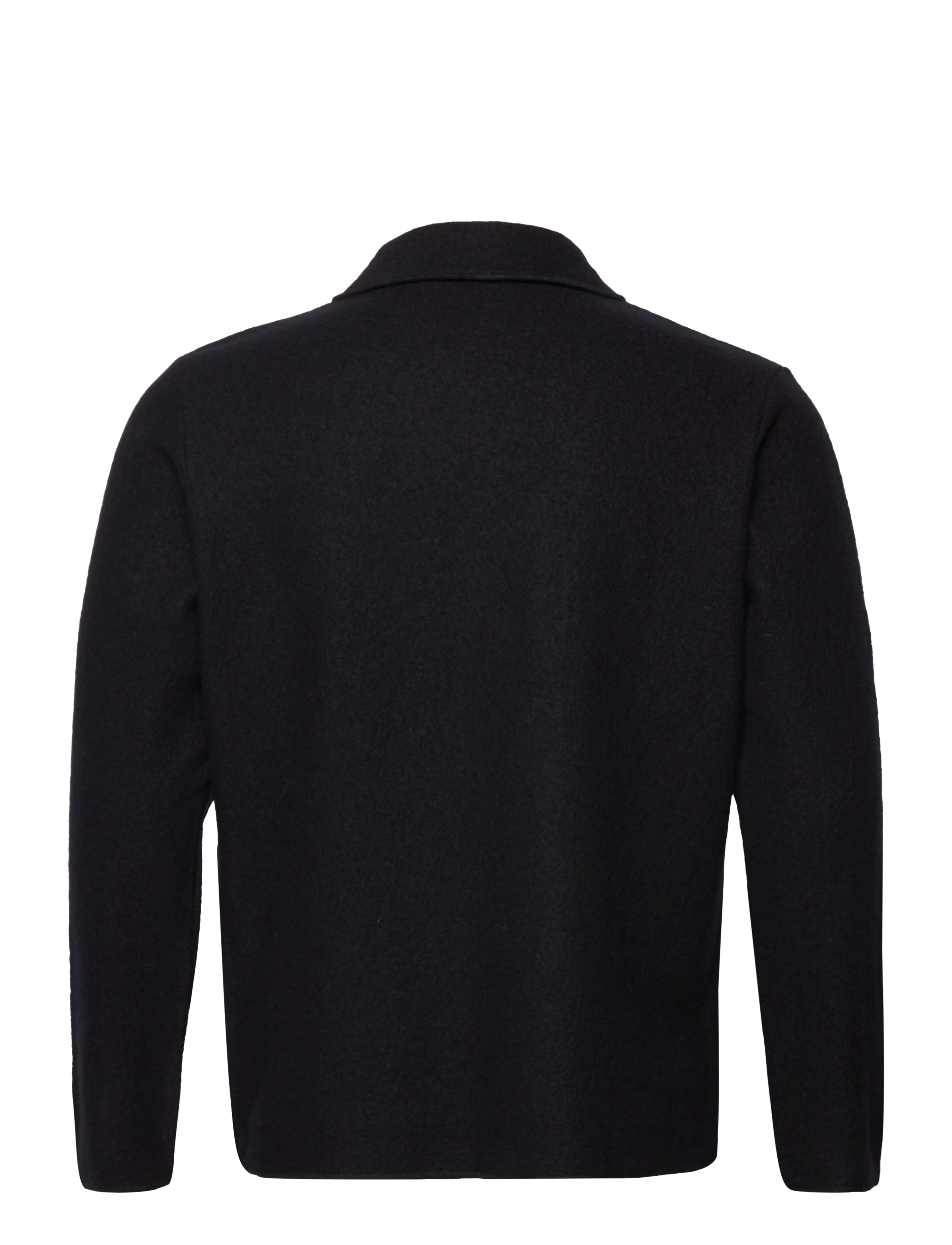 Knowledge Cotton Apparel - PINE boiled wool overshirt - GOTS - total eclipse - 1