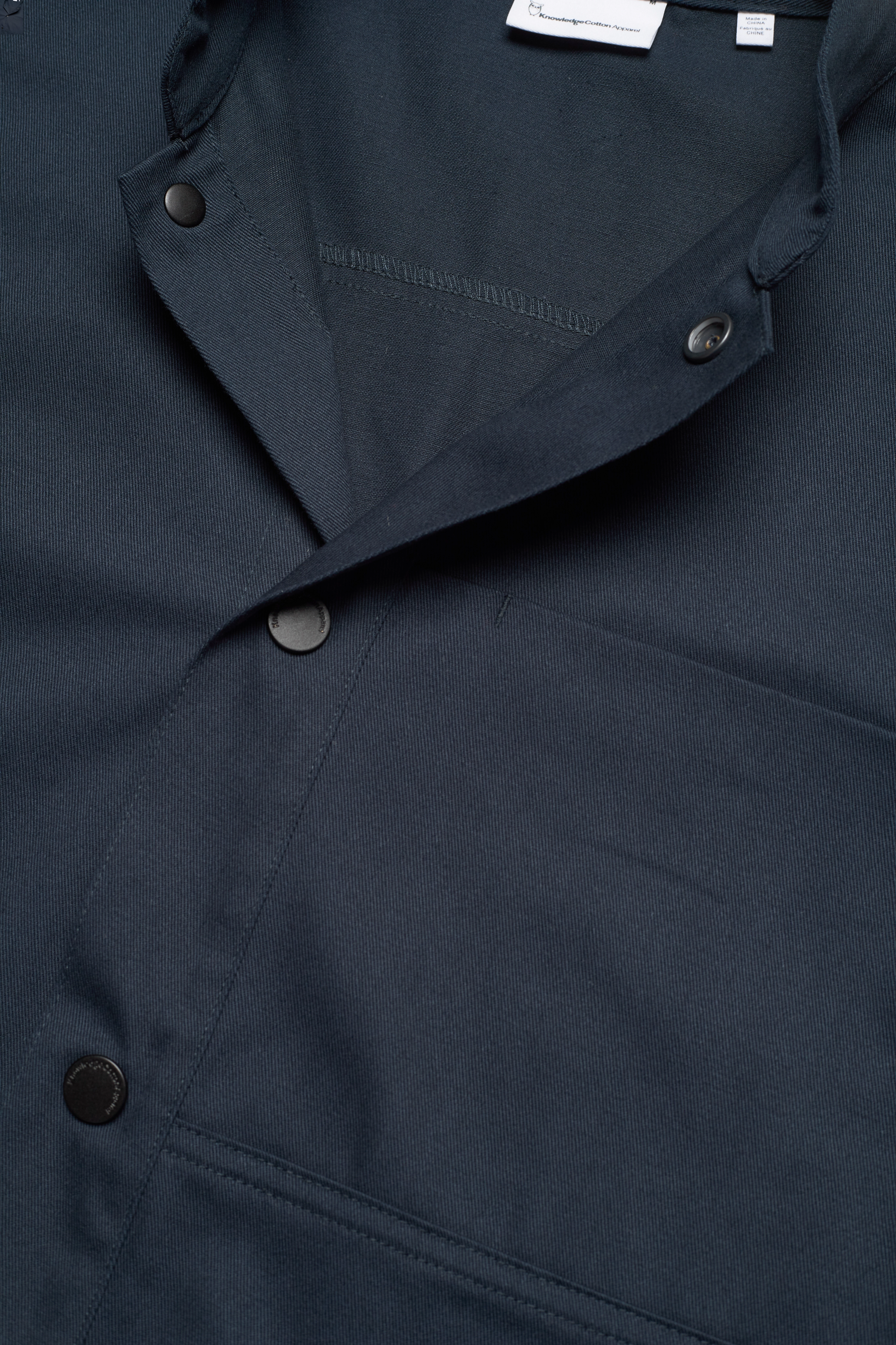 Knowledge Cotton Apparel - PINE twill overshirt - GOTS/Vegan - total eclipse - 3