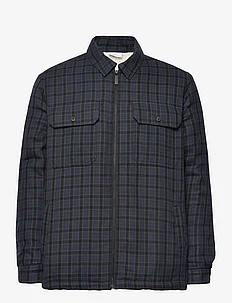 Teddy lining checked overshirt - OC, Knowledge Cotton Apparel