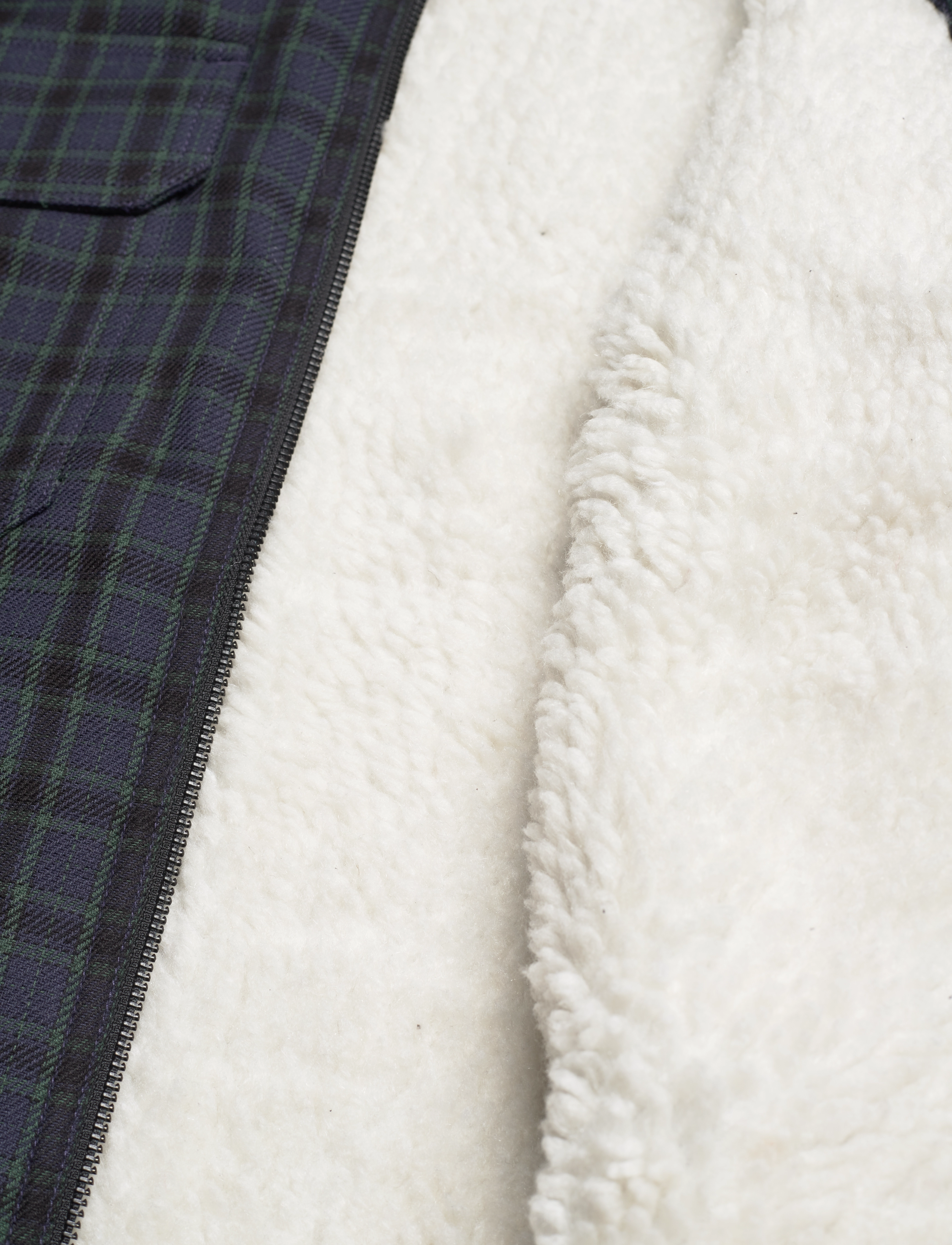 Knowledge Cotton Apparel - Teddy lining checked overshirt - OC - trekking green - 5