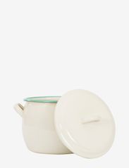 Kockums Jernverk - Bellied Pot with lid, 4L - kasseroller - cream lux - 1