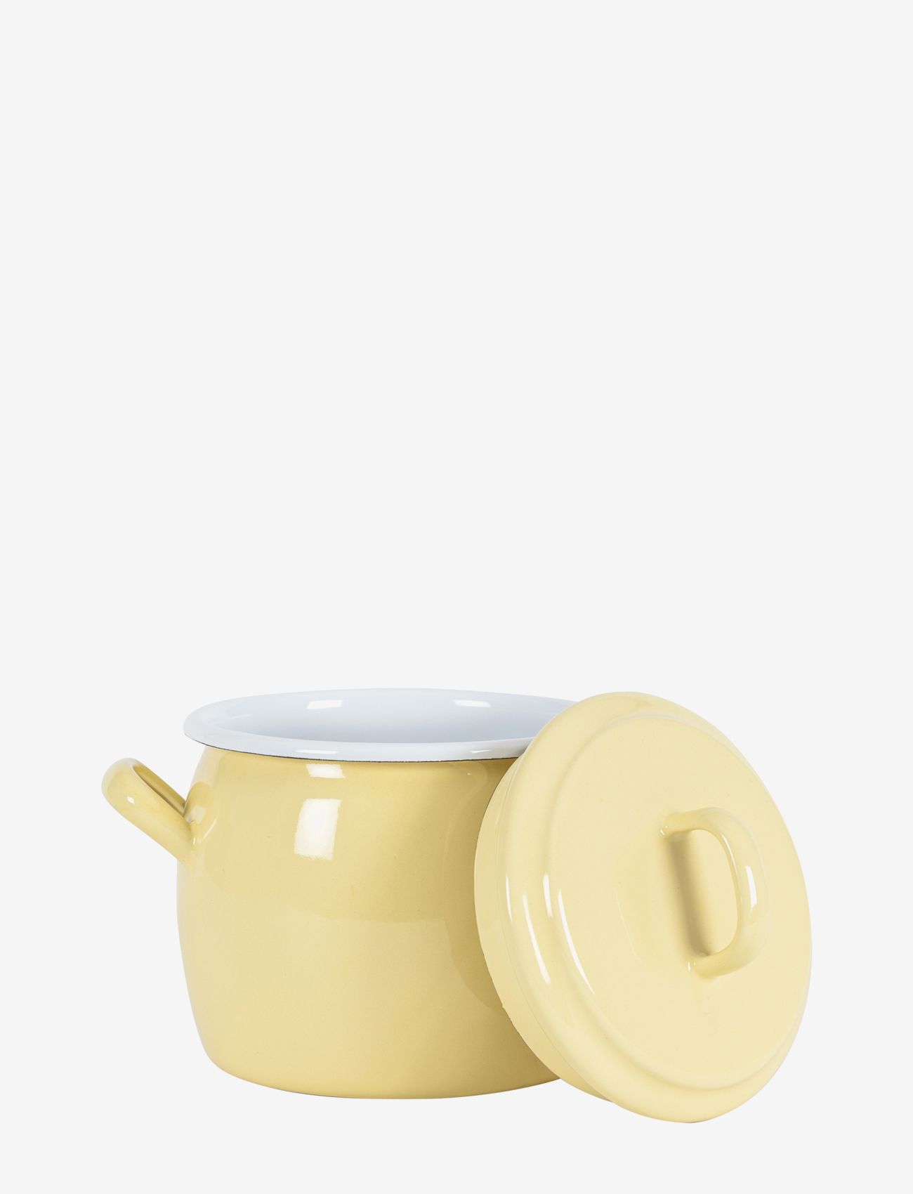 Kockums Jernverk - Bellied Pot with lid 0,7 l - mažiausios kainos - yellow citrine - 1