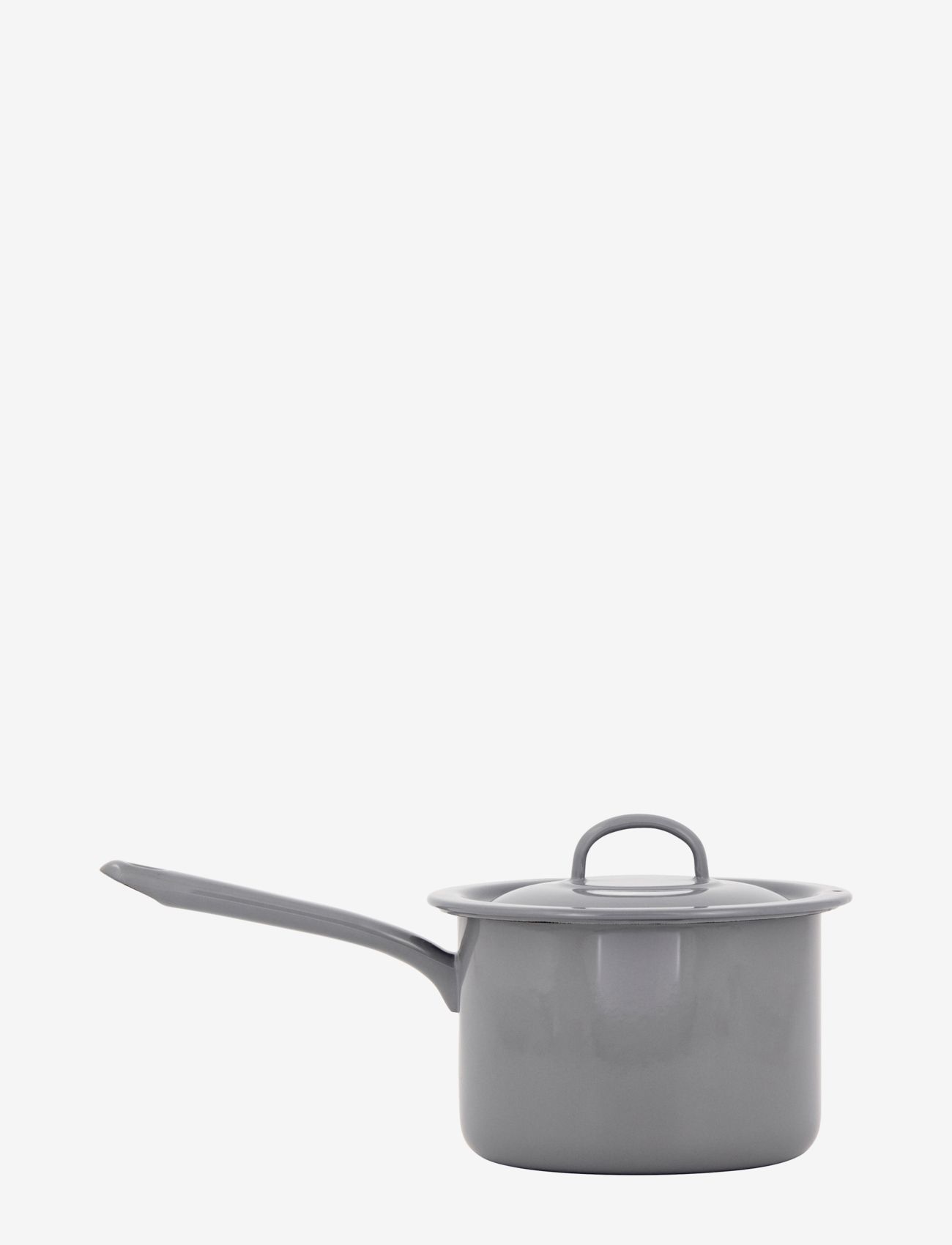 Kockums Jernverk - Pot with long handle and lid, 2,3L - stieltöpfe - kockums grey - 0