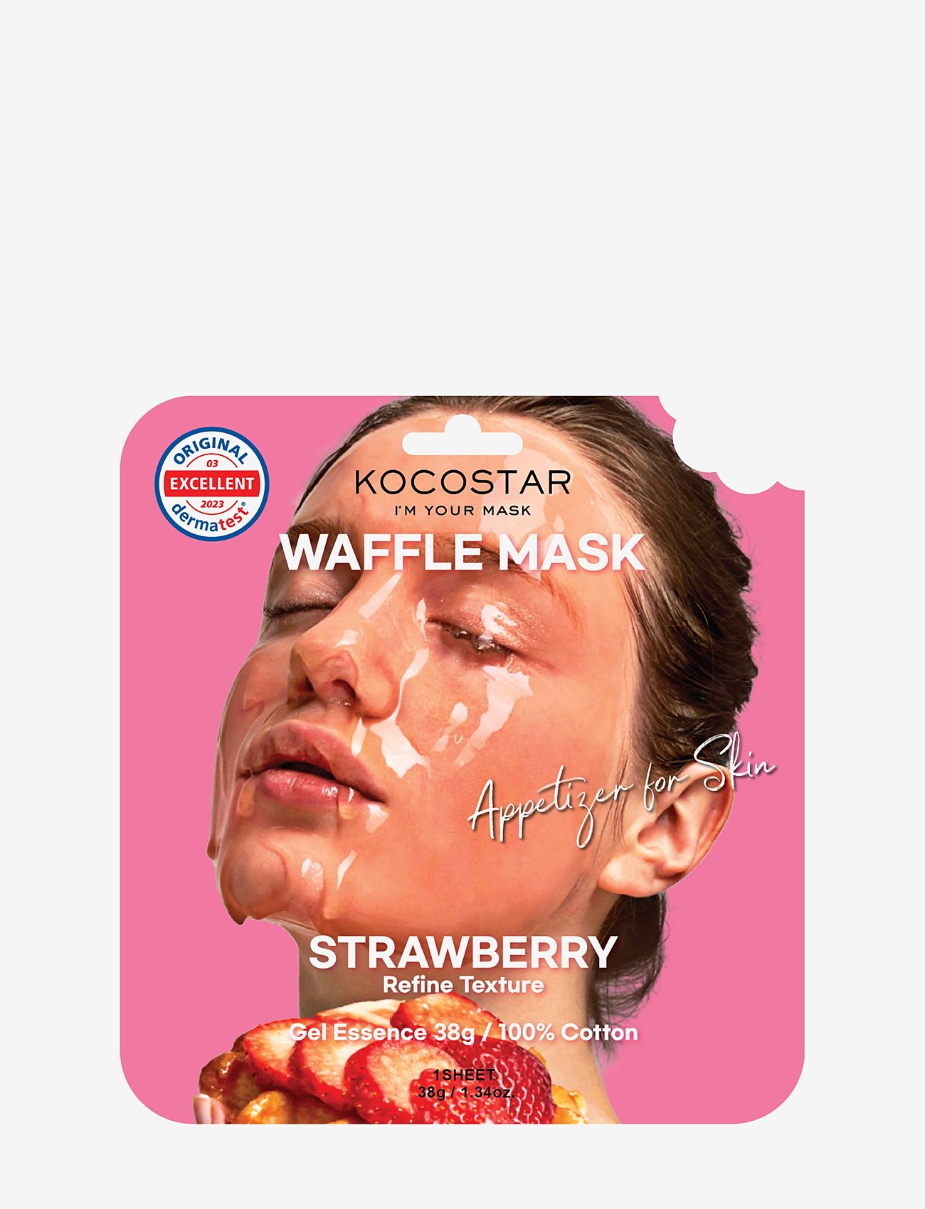 KOCOSTAR - KOCOSTAR Waffle Mask Strawberry - sheet masks - clear - 0
