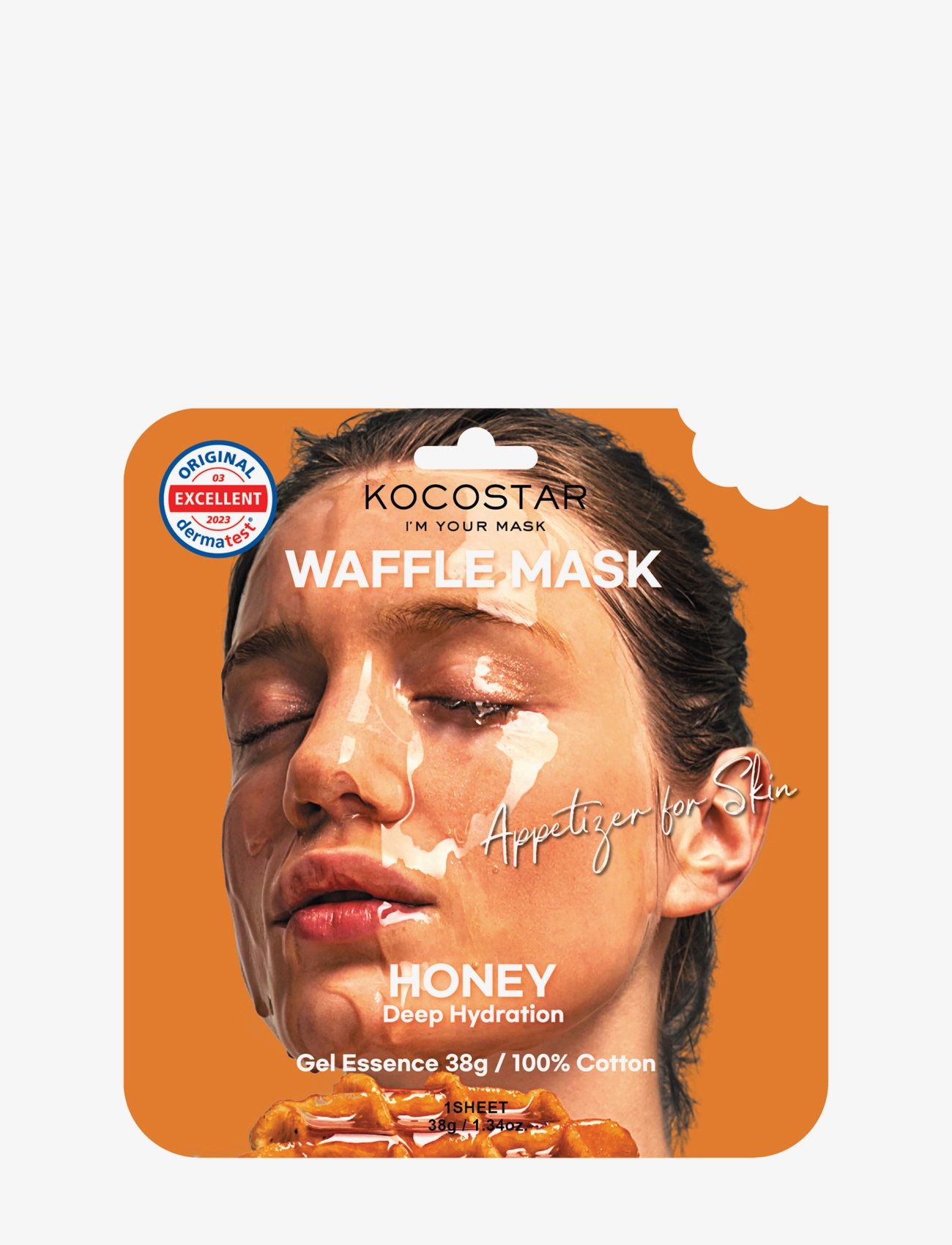 KOCOSTAR Kocostar Waffle Mask Honey, 40 g, Nude, Ansigtsmasker > Fugtgivende Maske, Dame