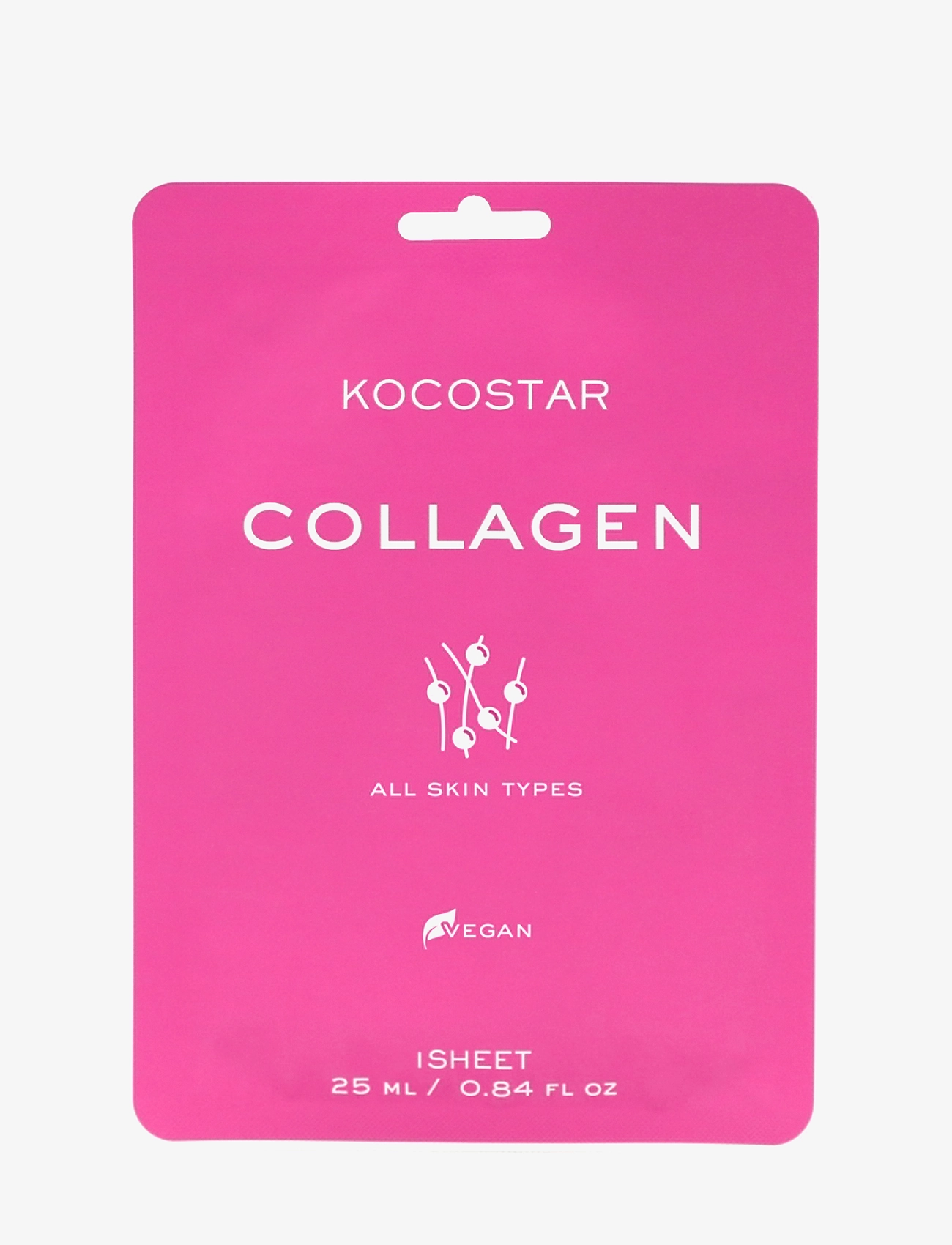 KOCOSTAR Collagen Mask Sheet, Sheetmaske, Nude, Str: 25 ml