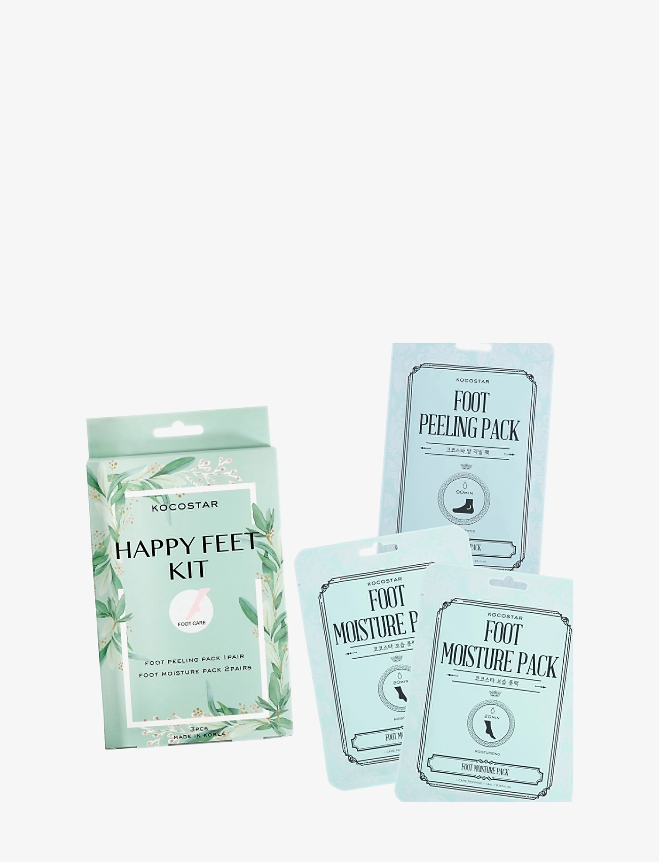 KOCOSTAR Happy Feet Kit, Skincare Sæt, Nude, Str: 68 ml