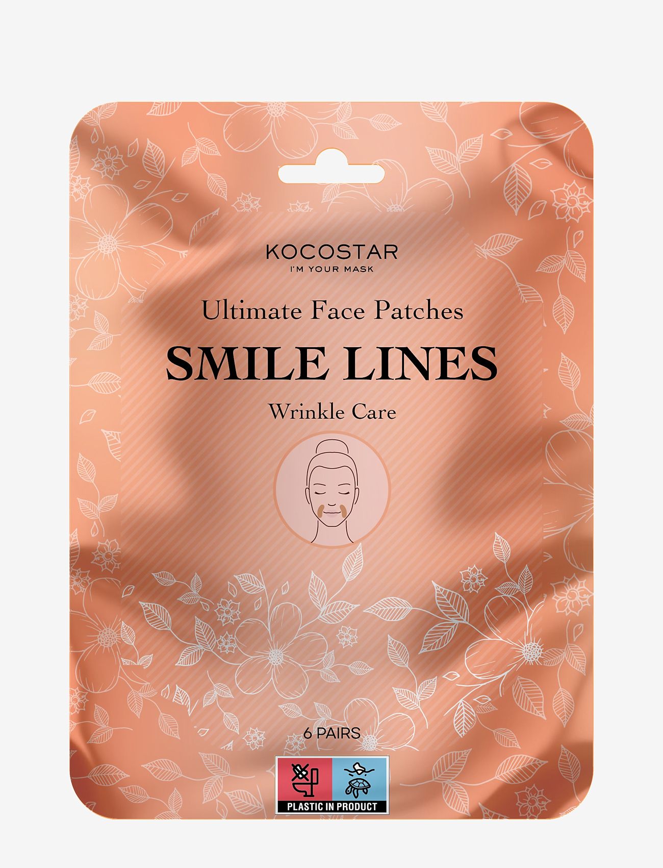 KOCOSTAR - KOCOSTAR Ultimate Face Patches Smile Lines 6 pairs - sheet masks - clear - 0