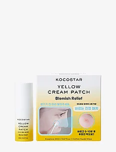 KOCOSTAR Yellow Cream Patch Blemish Relief Essence 20ml + Cotton Swabs​ 50pcs, KOCOSTAR