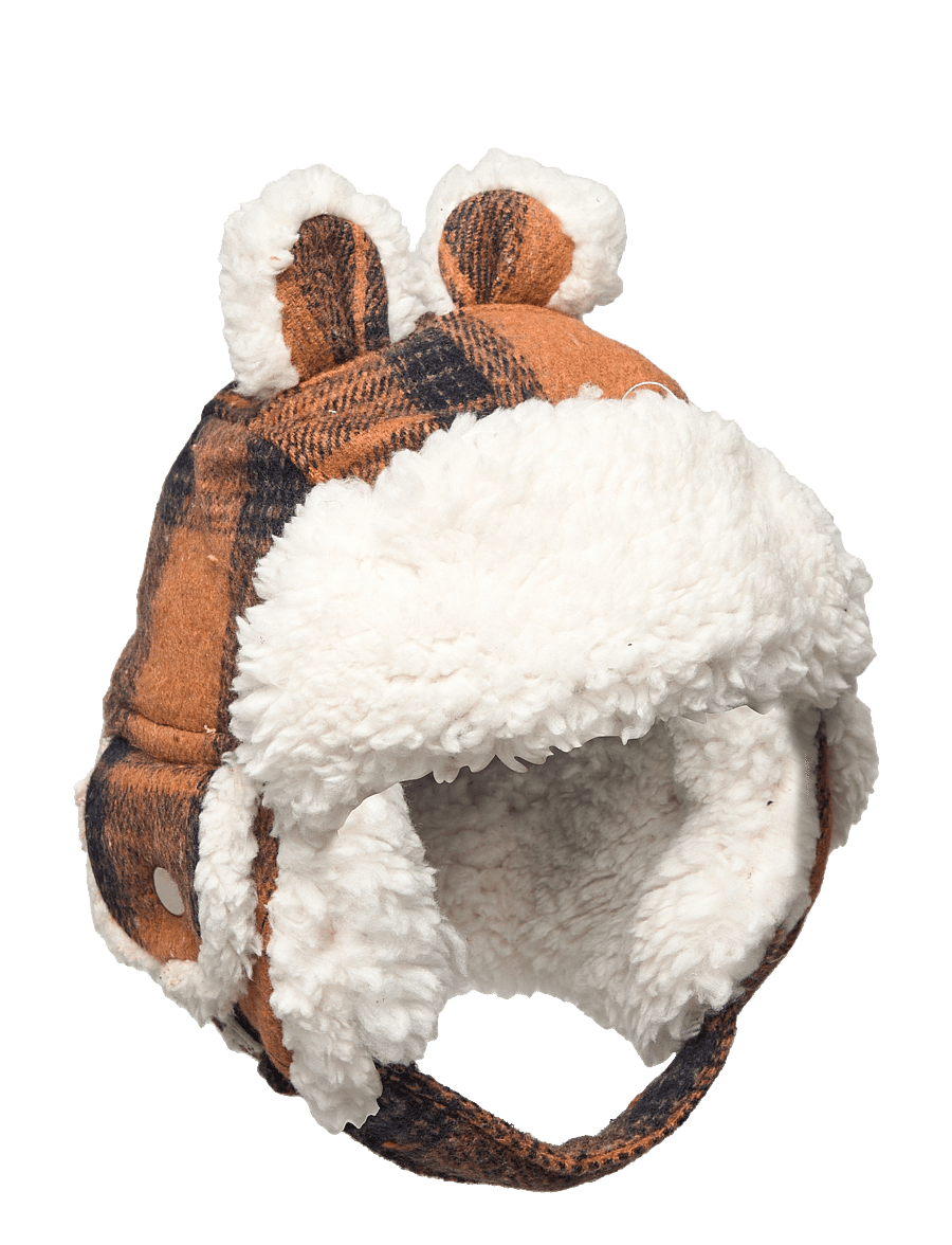 Kombi - CUTE AVIATOR INF HAT - aksesuāri - brown tartan - 0