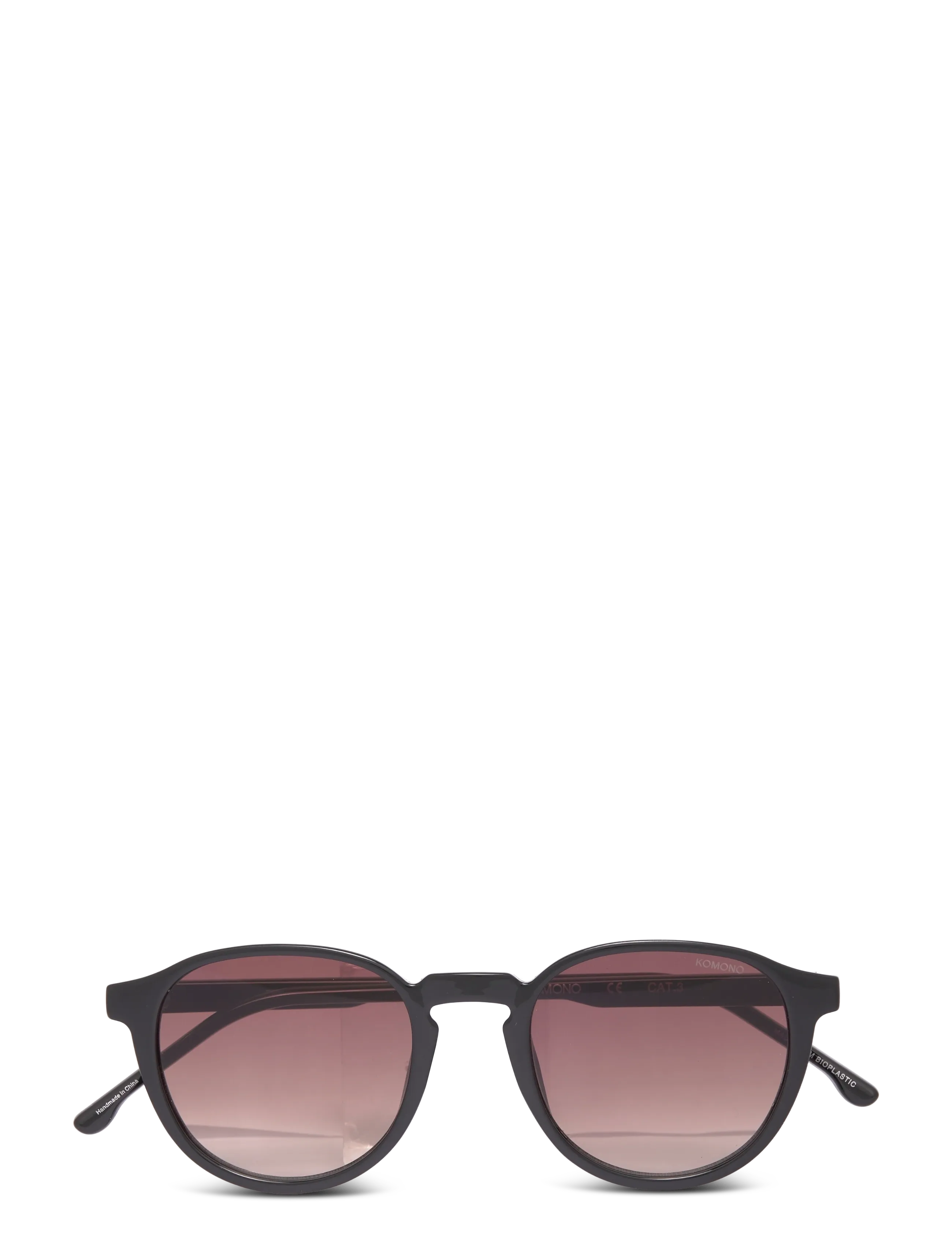 Komono Liam Black - Sunglasses - BLACK / pink/rose