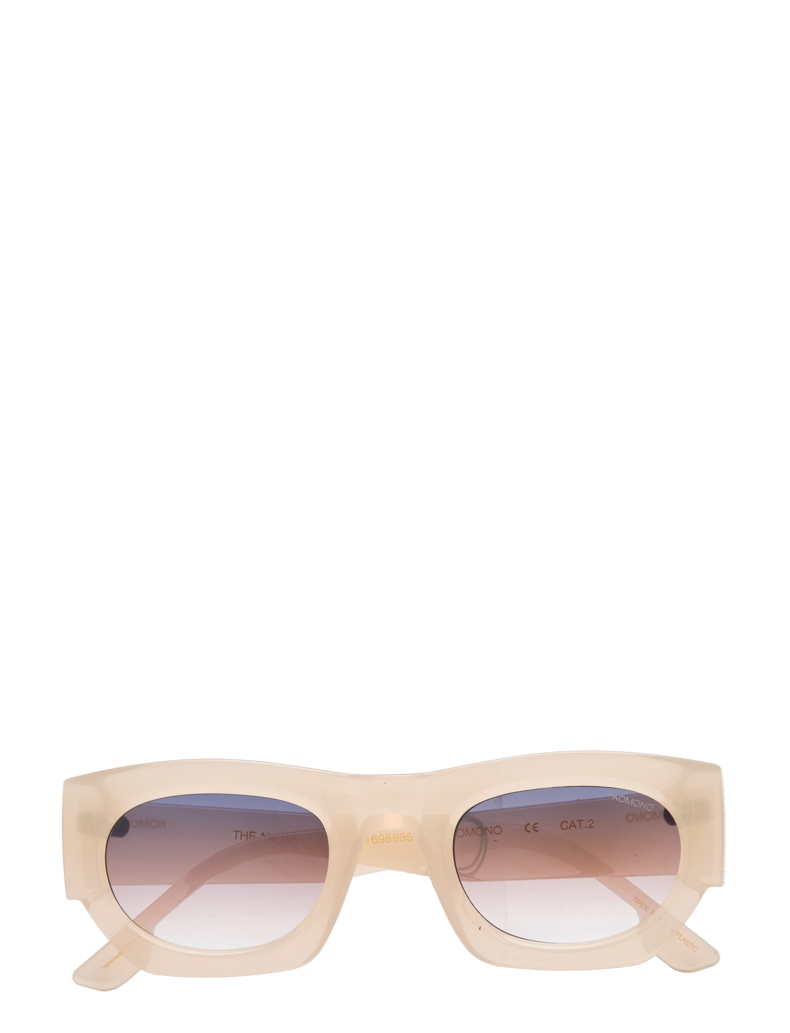 Komono Alpha Daffodil, 145, Beige, Solbriller > Wayfarer-Solbriller Med D-Stel, Dame