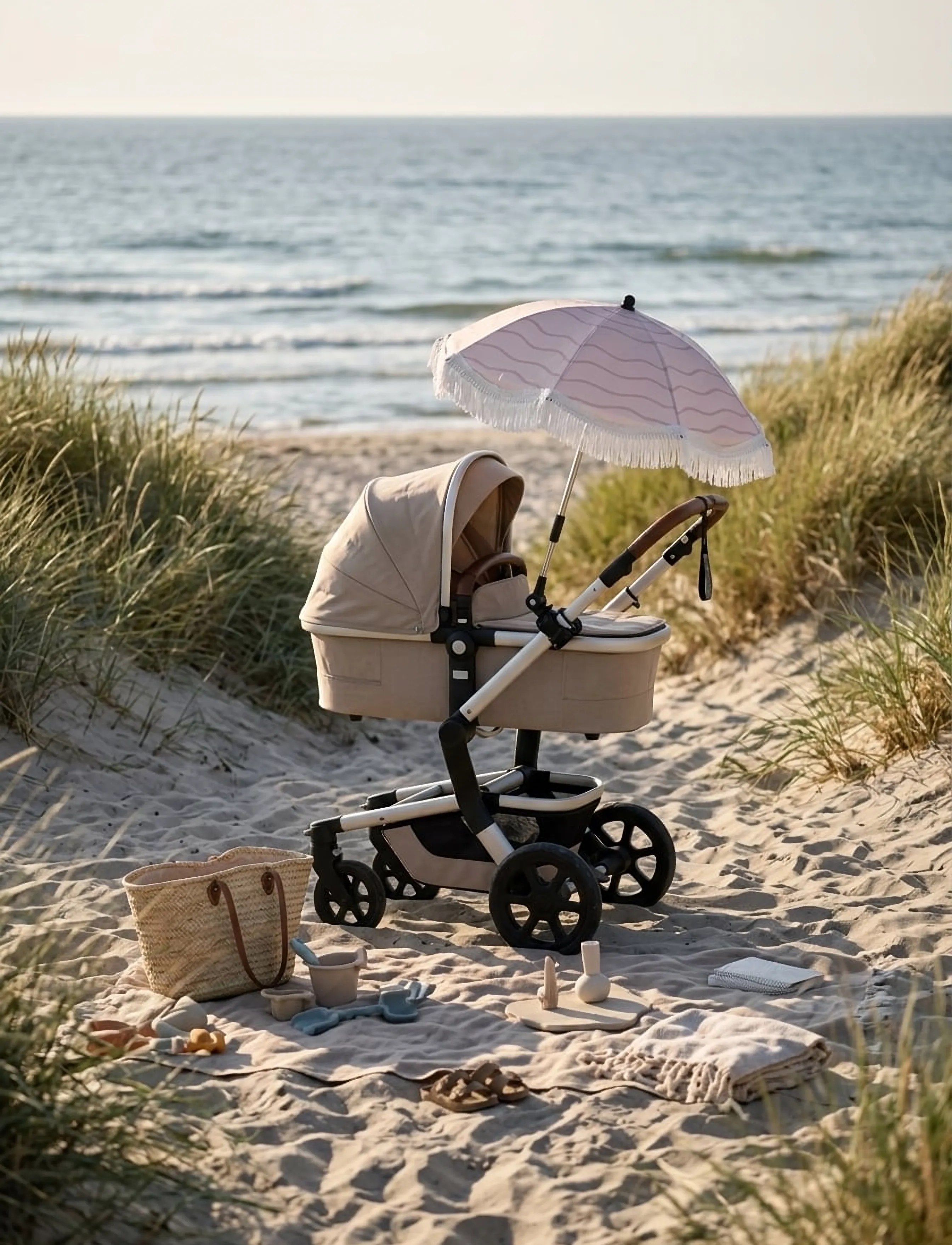 KongWalther - Stroller Umbrella Red - creme - 0