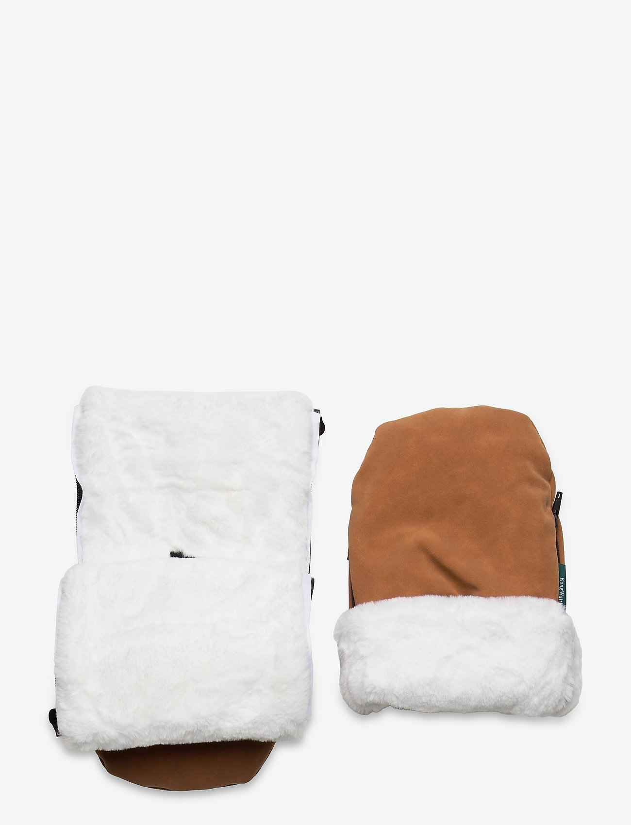 KongWalther - KONG.WALTHER Brown Faux Suede Stroller Gloves - barnvagnstillbehör - brown - 2