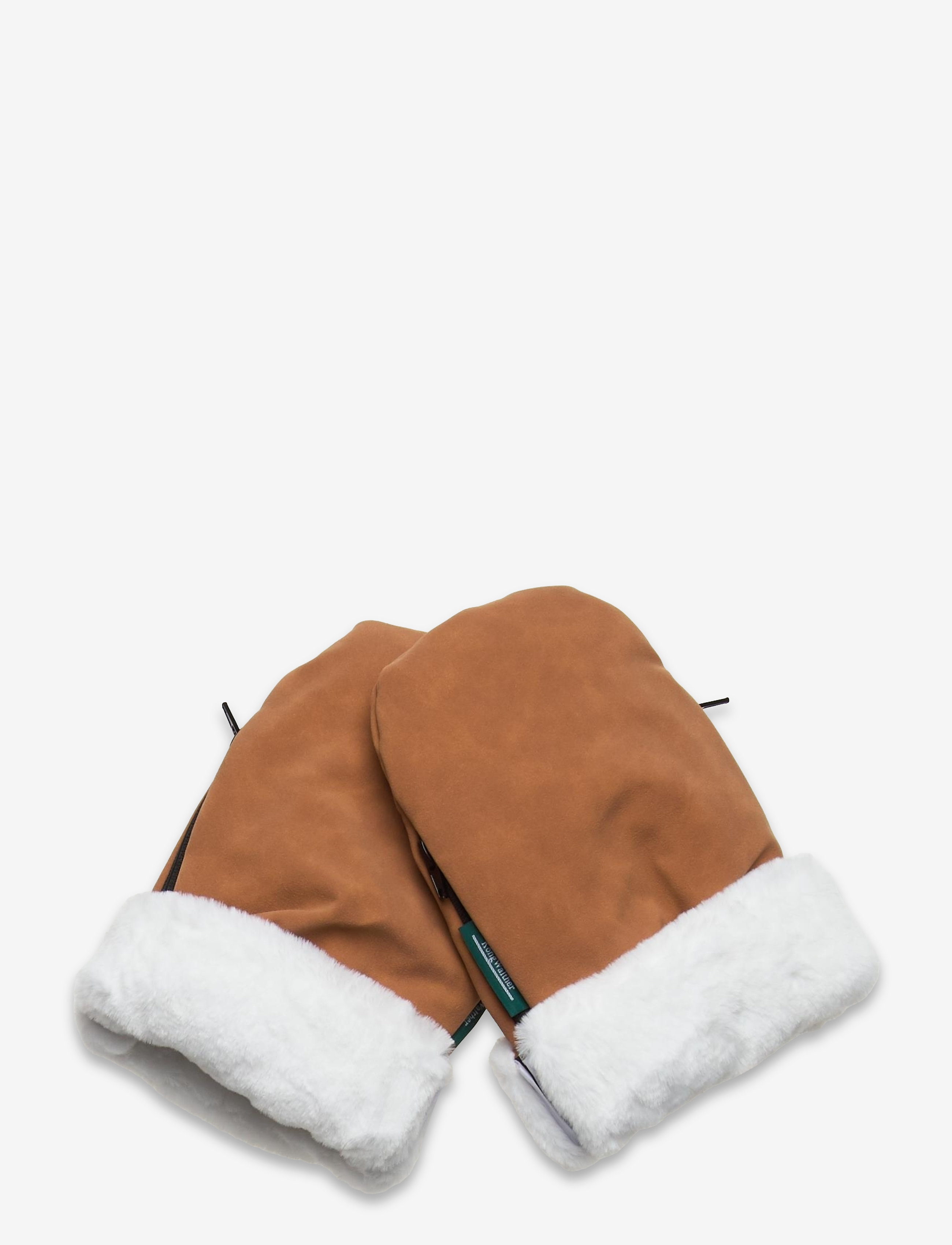 KongWalther - KONG.WALTHER Brown Faux Suede Stroller Gloves - børn - brown - 2