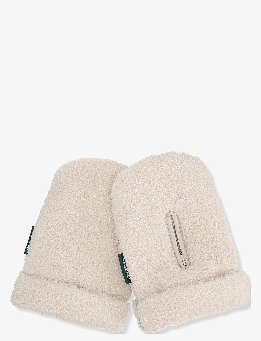 KongWalther - KONG.WALTHER Creme Teddy Stroller Gloves - vankrikindad - creme teddy - 0
