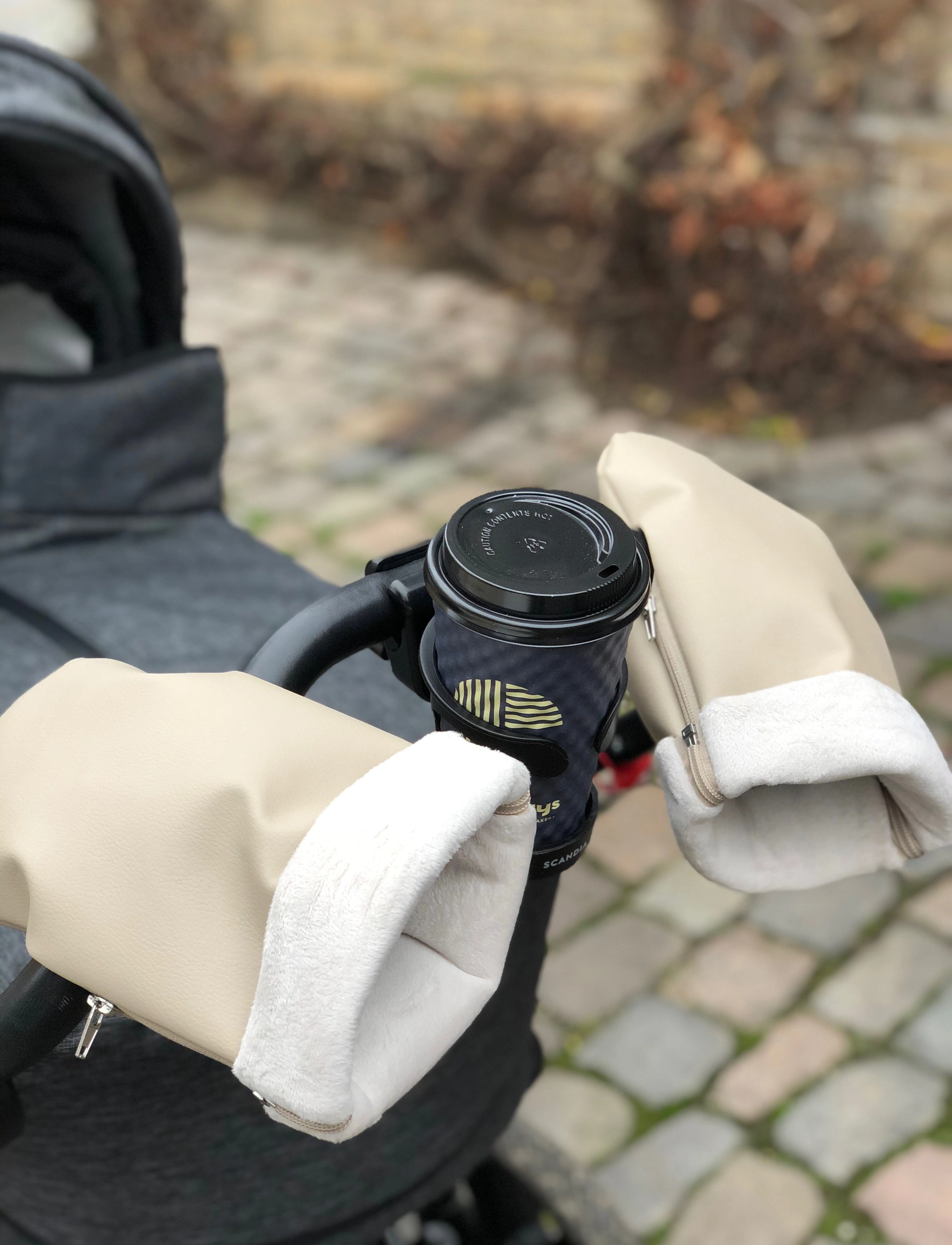 KongWalther Kong.walther Creme Fleece Stroller Gloves, Børn, Fleece Klapvognshandsker, Beige, Str: ONE SIZE