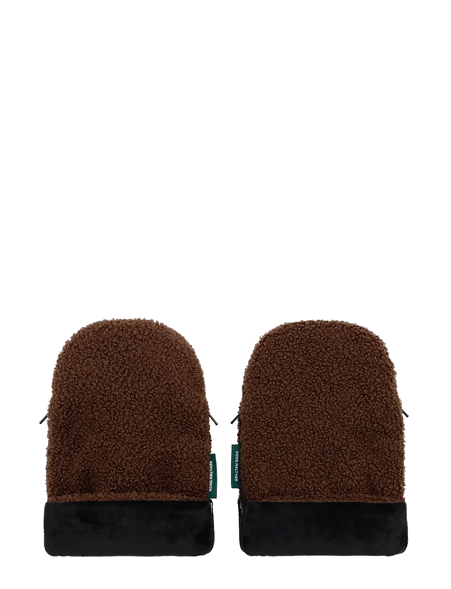 KongWalther - Stroller Gloves Chocolate Brown Teddy - kinderwagen-handwärmer - chocolate brown teddy - 2