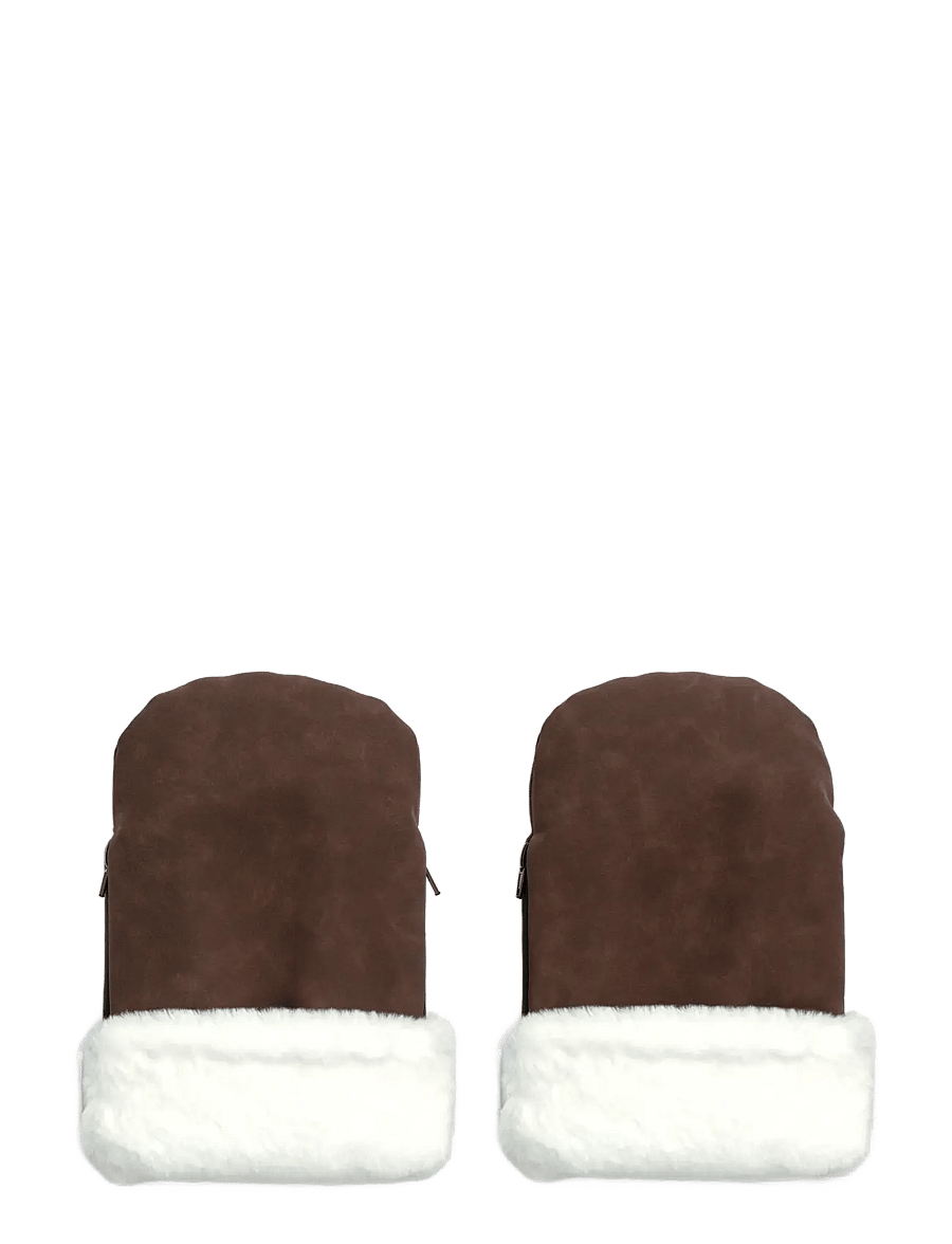 KongWalther - KONG WALTHER Stroller Gloves Chocolate Brown Faux Suede - handschuhe - chocolate brown faux suede - 2