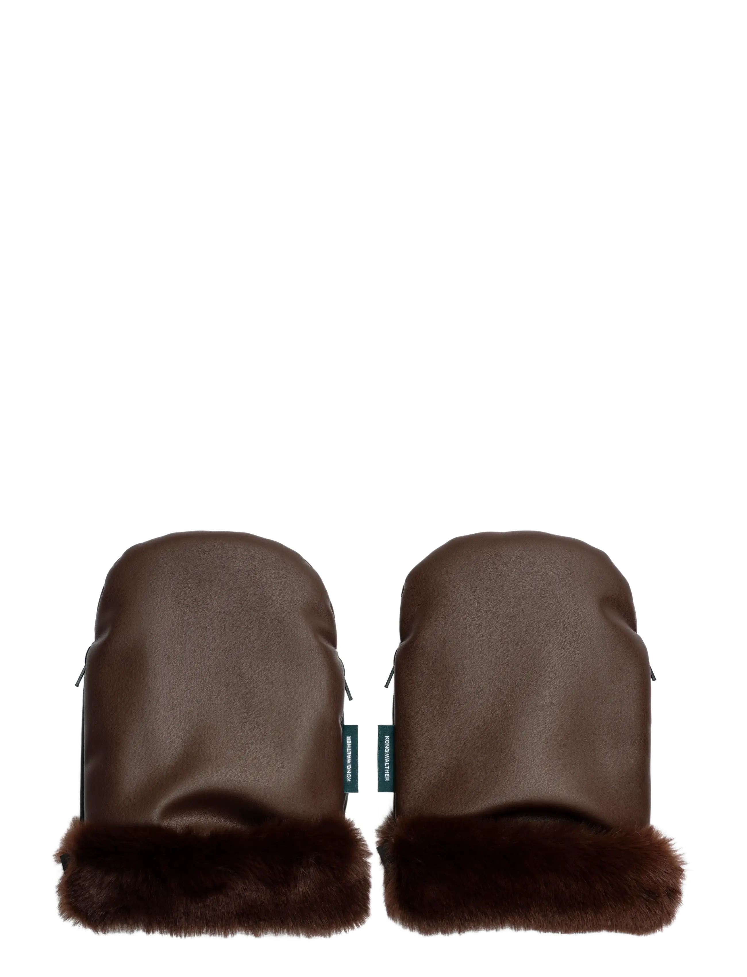 KongWalther KONG WALTHER Stroller Gloves Chocolate Brown Fur - Neuheiten - CHOCOLATE BROWN FUR / brown