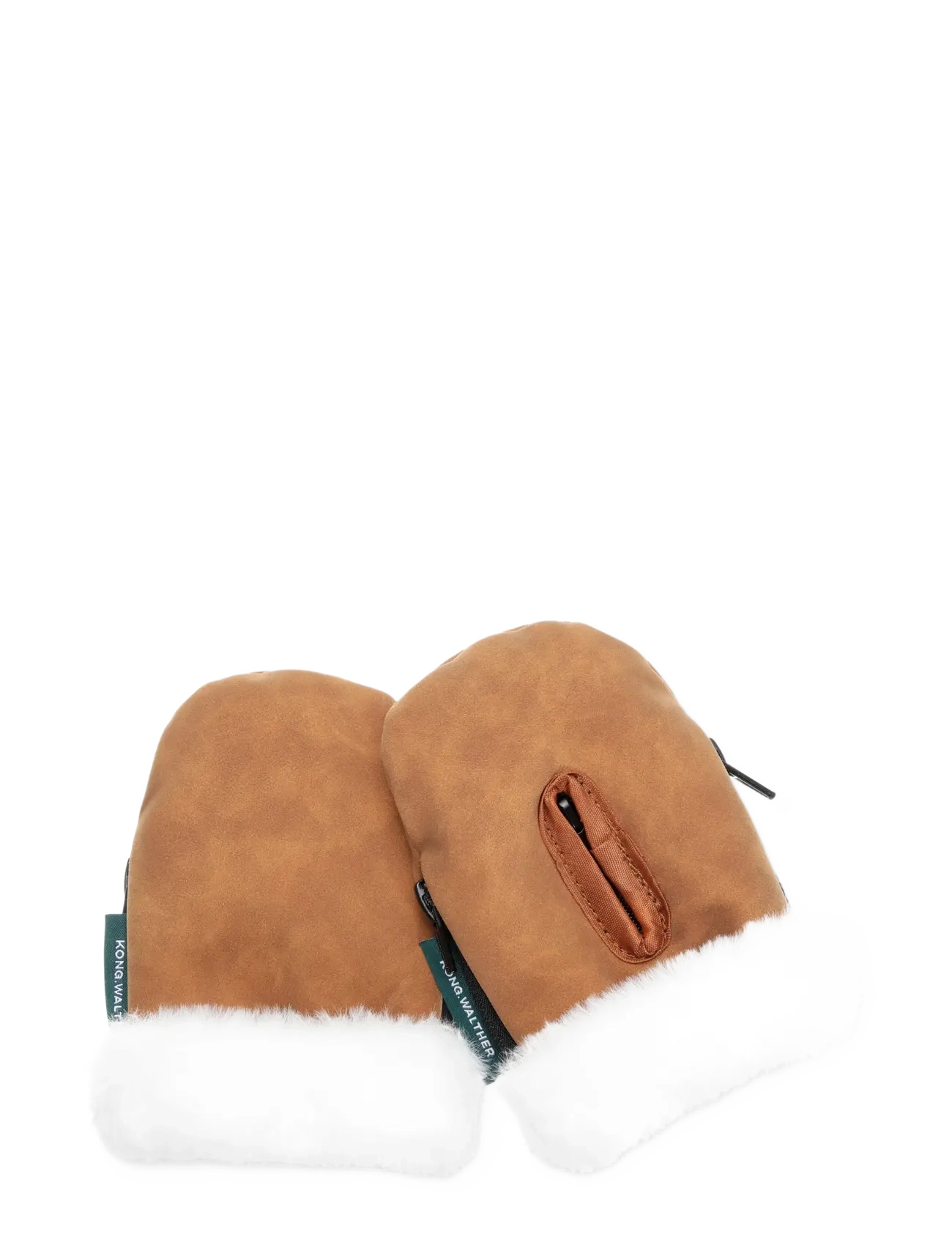 KongWalther - Stroller Gloves Mini Brown Faux Suede - kinderwagen-handwärmer - brown faux suede - 2