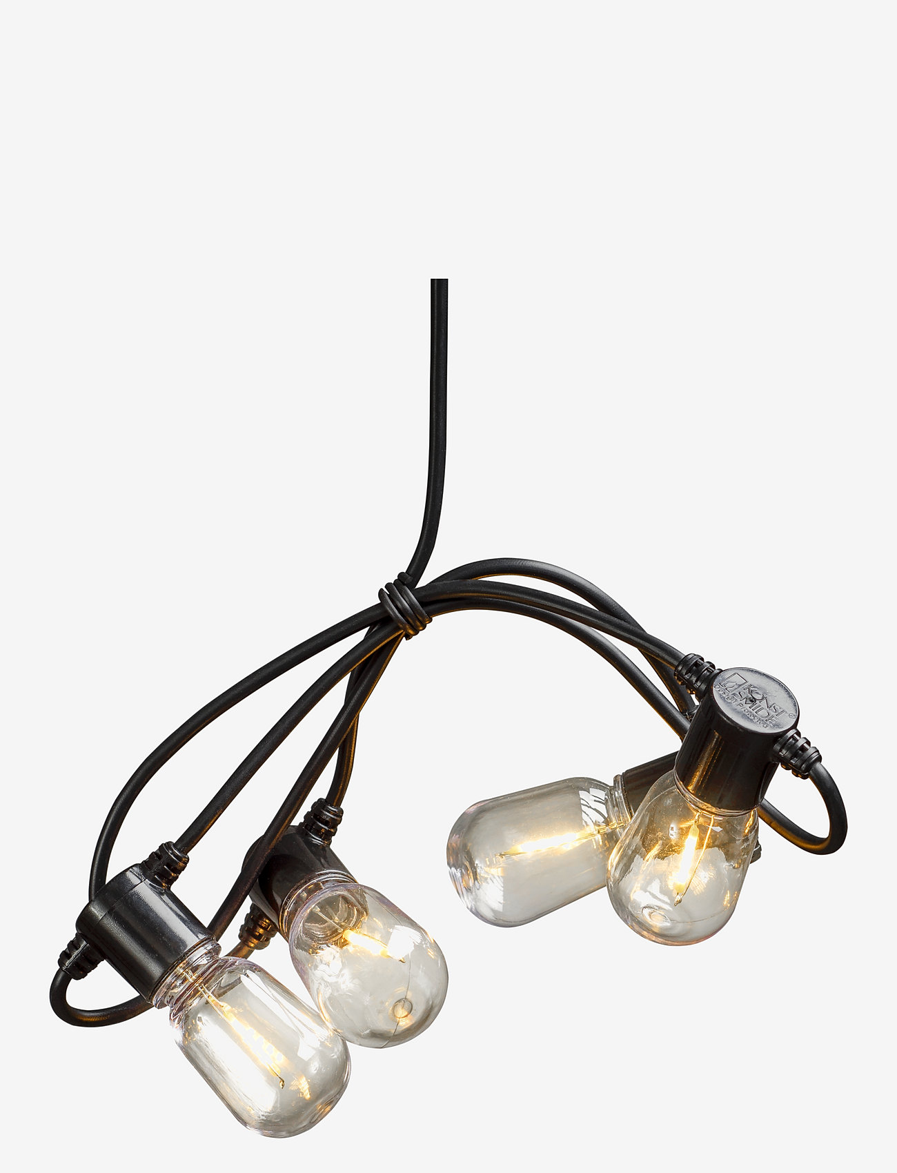 Konstsmide - Lyskæde E14 med 20 ovale LED-pærer - black - 0