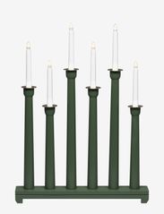 Candlestick wood 6 bulbs - GREEN
