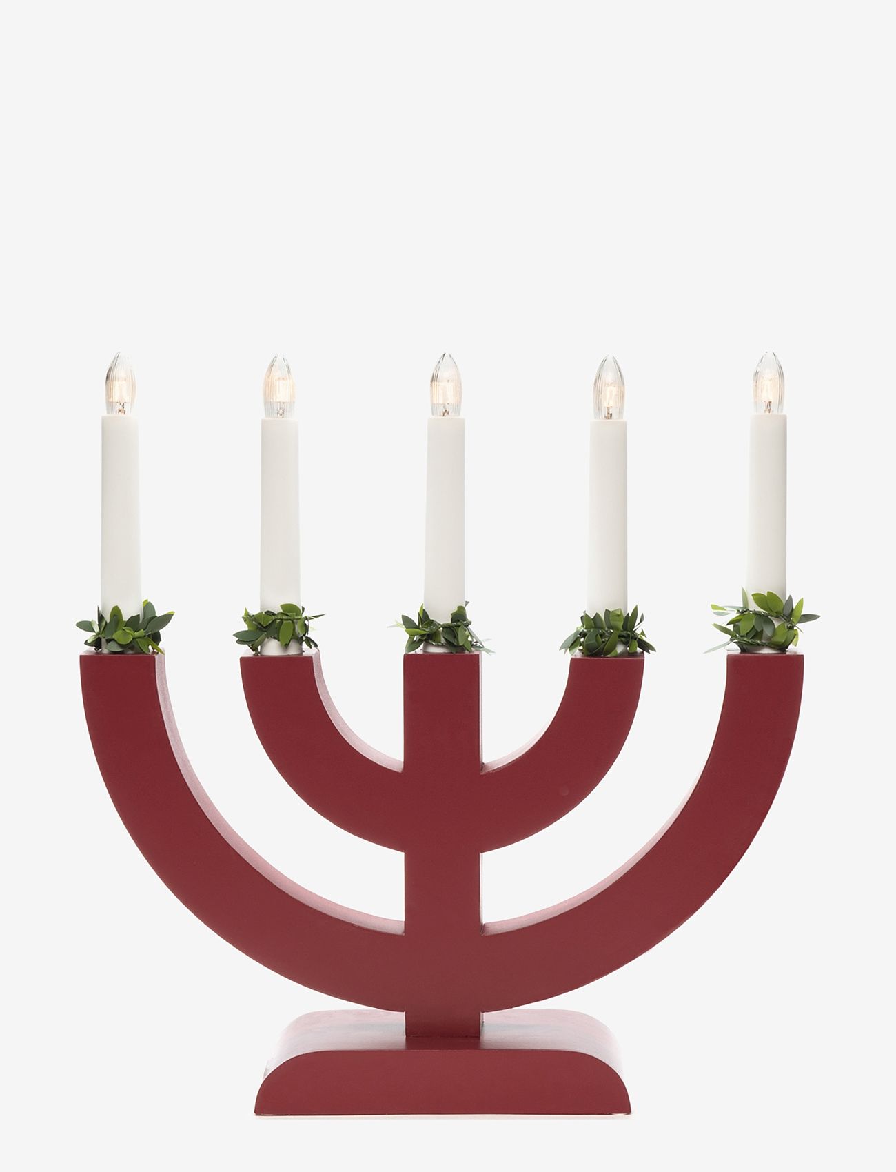 Konstsmide - Candlestick wood 5 bulbs - weihnachtsbeleuchtung - red - 0