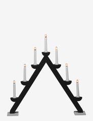 Candlestick wood 7 bulbs - MATT BLACK