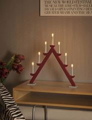 Konstsmide - Candlestick wood 7 bulbs - christmas lighting - red - 1