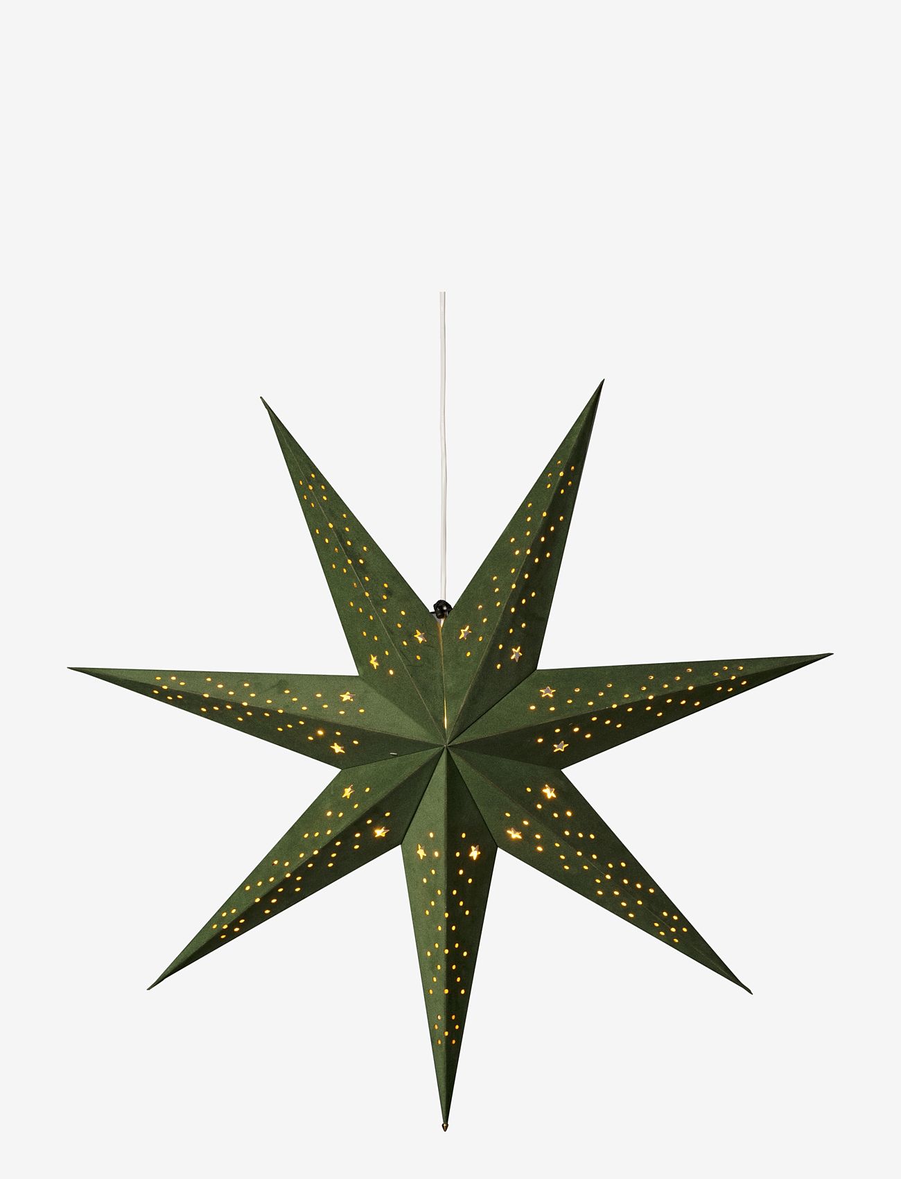 Konstsmide - Paper star velvet 78cm 7points - lowest prices - green - 0