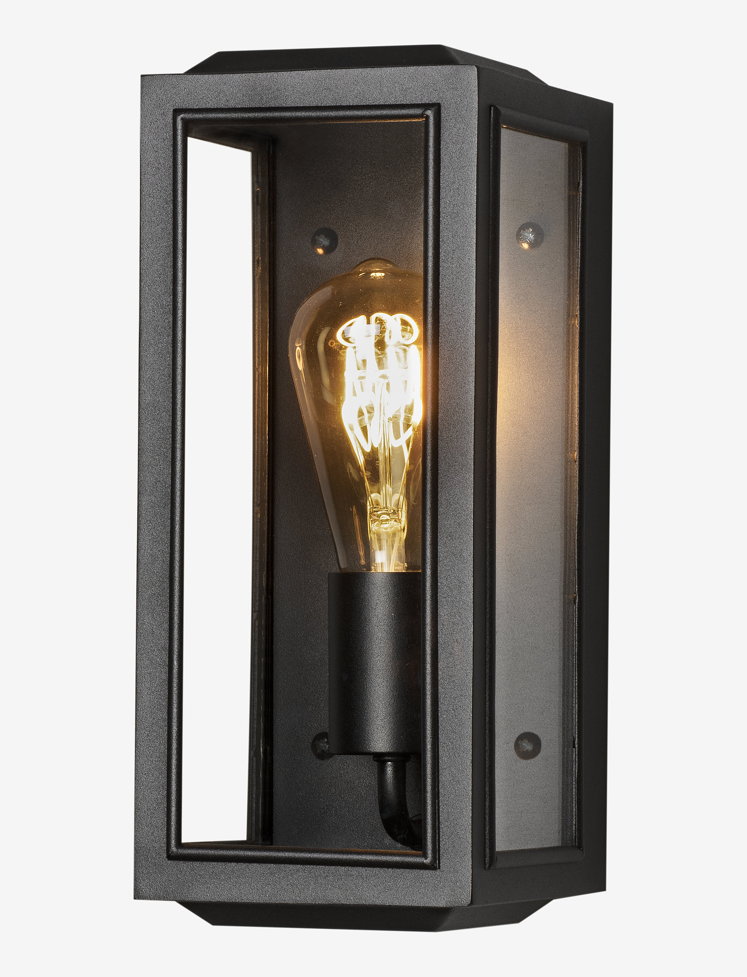 KONSTSMIDE Carpi Væglampe, Lille, Klart Glas, E27 Schwarz - 12.5X30CM - Unisex