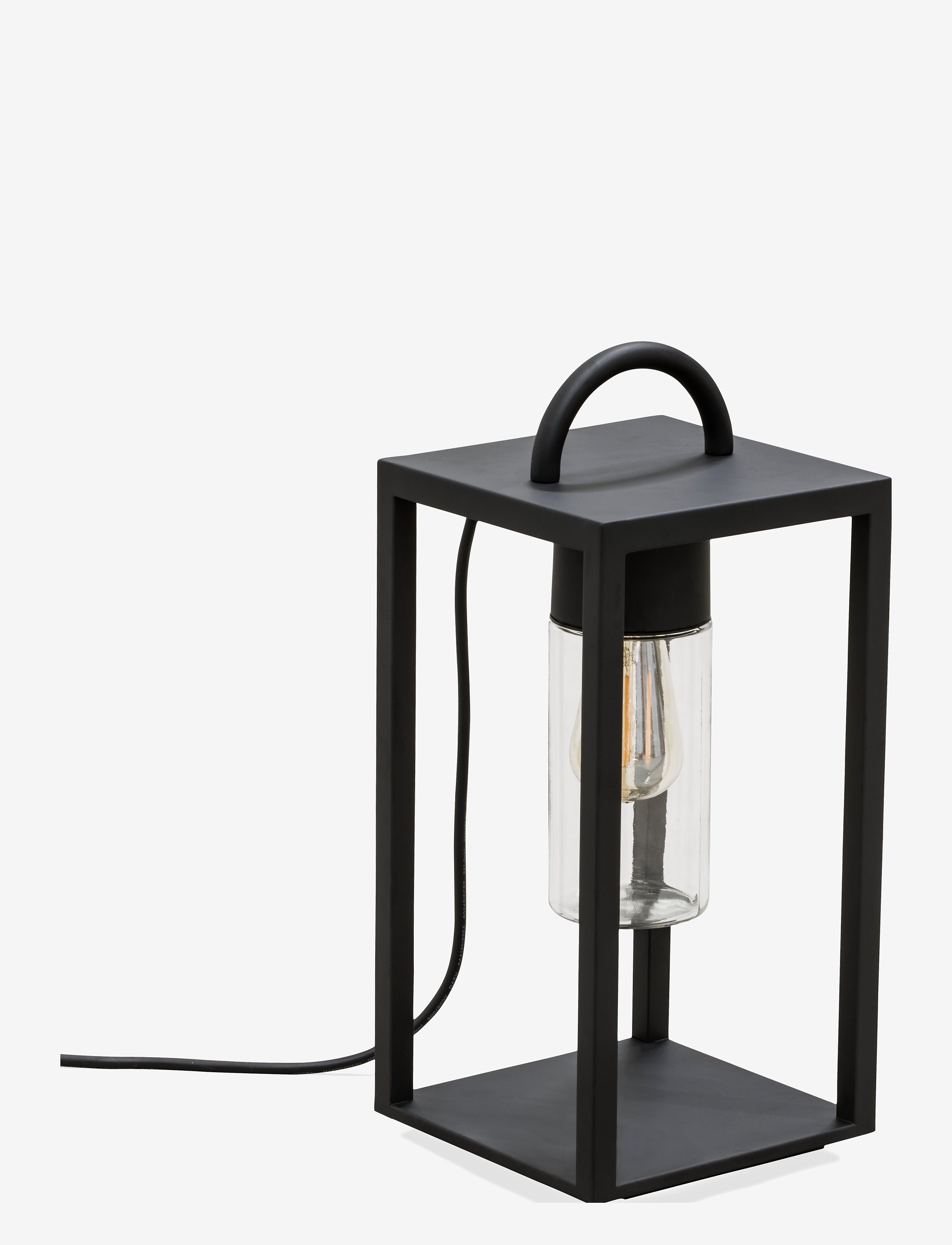 KONSTSMIDE Bologna Gulvlampe E27, Gennemsigtigt Glas Schwarz - 20X45.5CM - Unisex