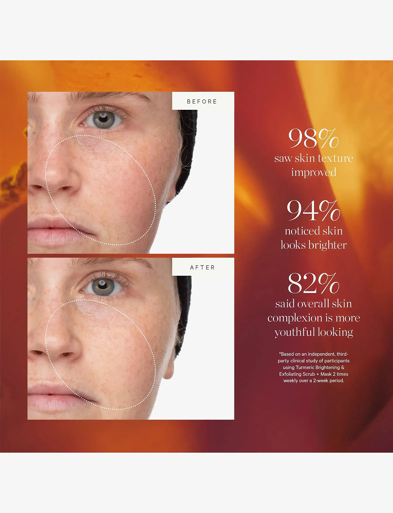 Kora Organics - Turmeric Brightening & Exfoliating Mask, 2-in-1 - niisutavad maskid - gold - 3